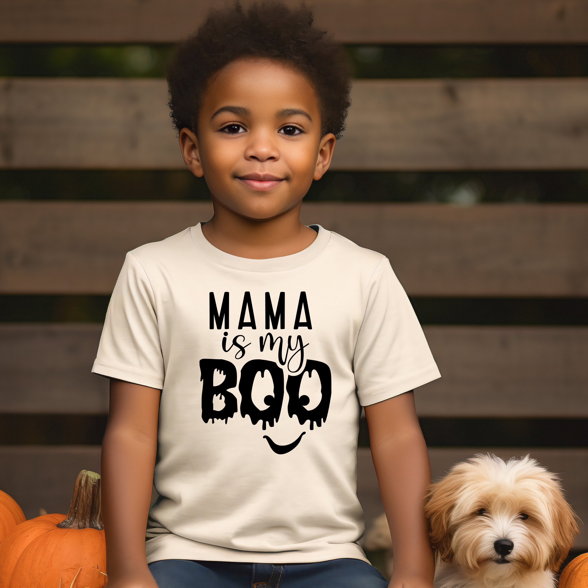 Mama Is My Boo T-Shirt | Toddler Halloween Shirt