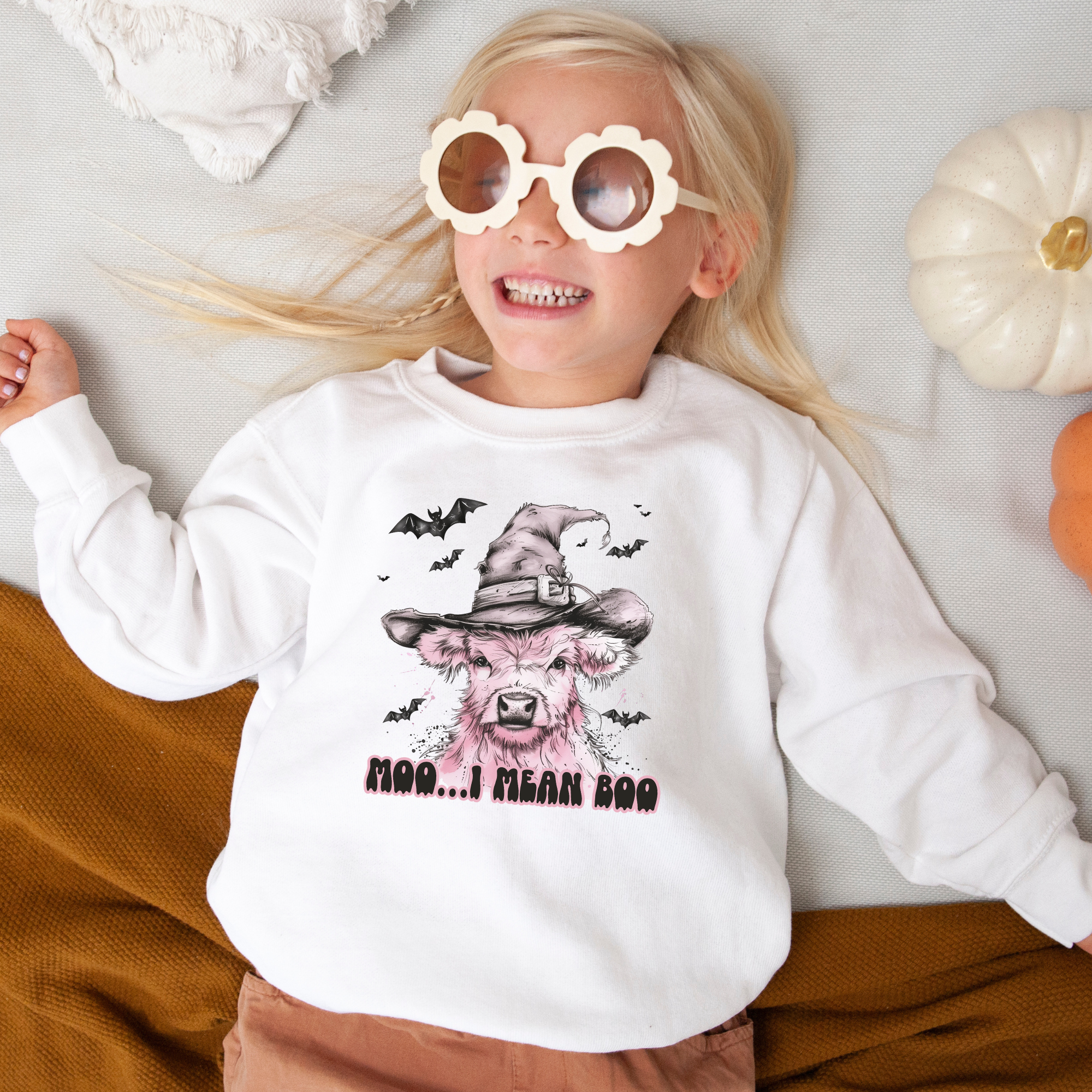 Boo I Mean Moo Sweatshirt| Funny Halloween Sweatshirt