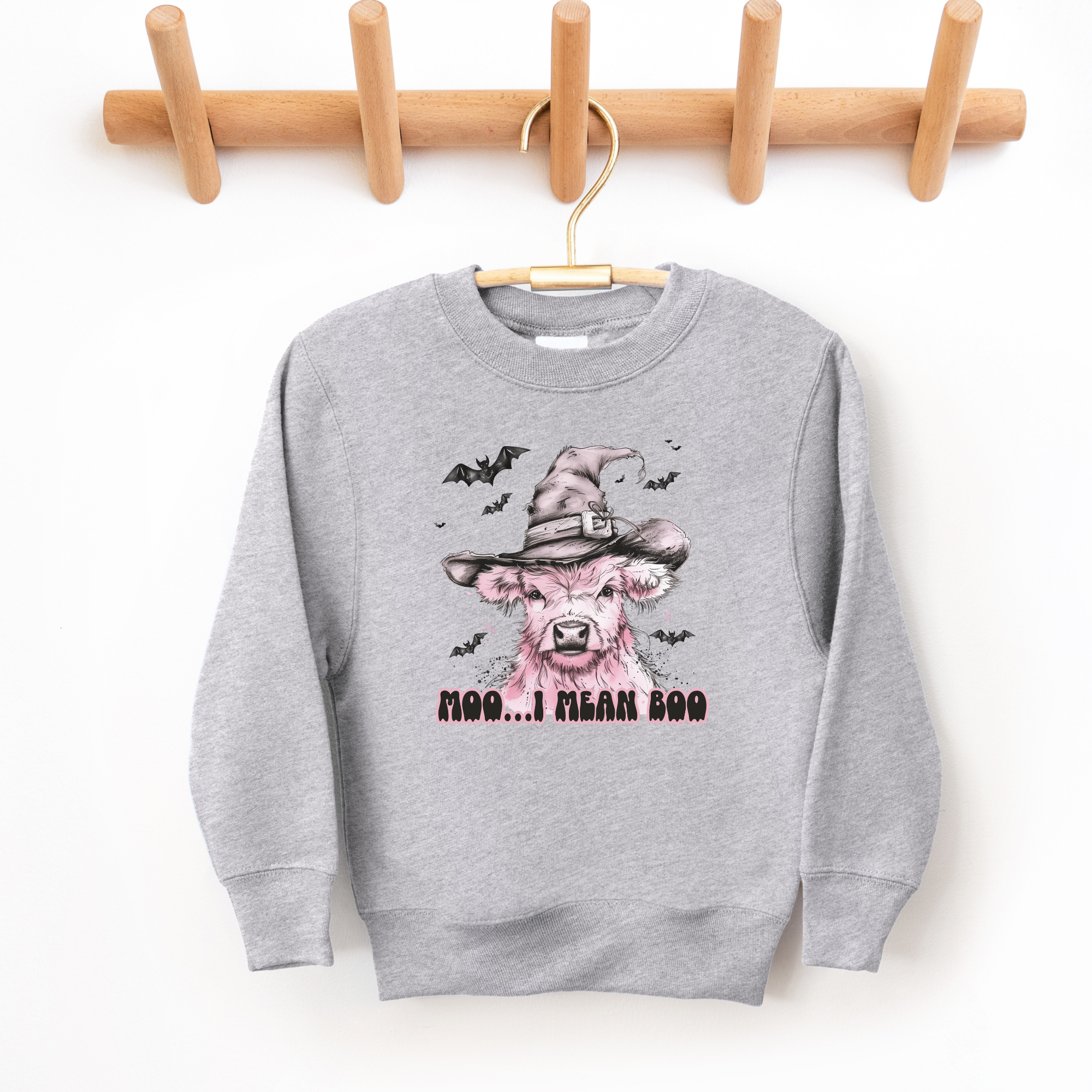 Boo I Mean Moo Sweatshirt| Funny Halloween Sweatshirt
