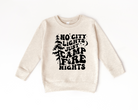 kids camping sweatshirt that says no city lights just campfire nights