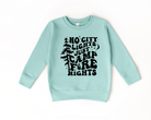 kids camping sweatshirt that says no city lights just campfire nights