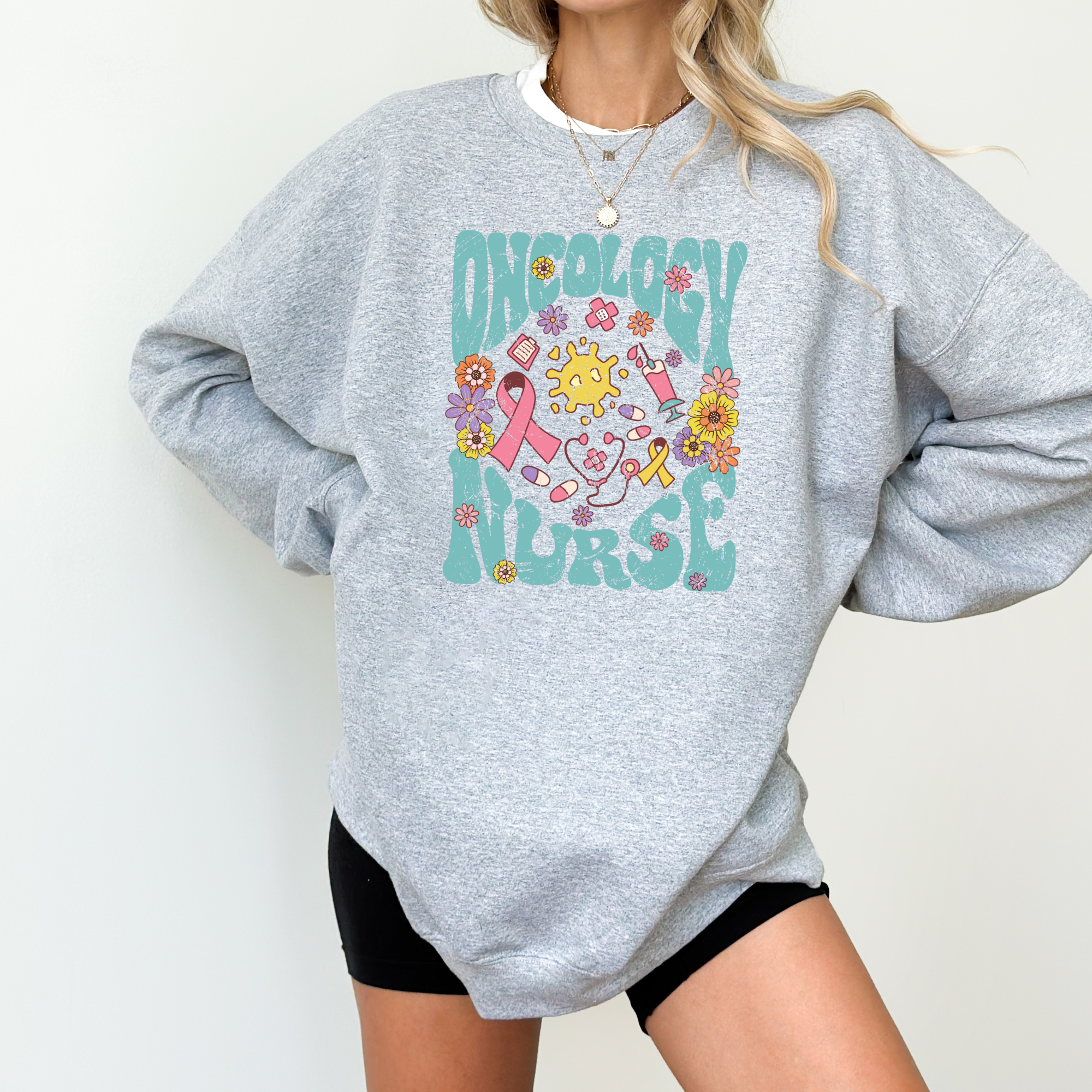 Oncology Nurse Sweatshirt | Retro Oncology Sweatshirt