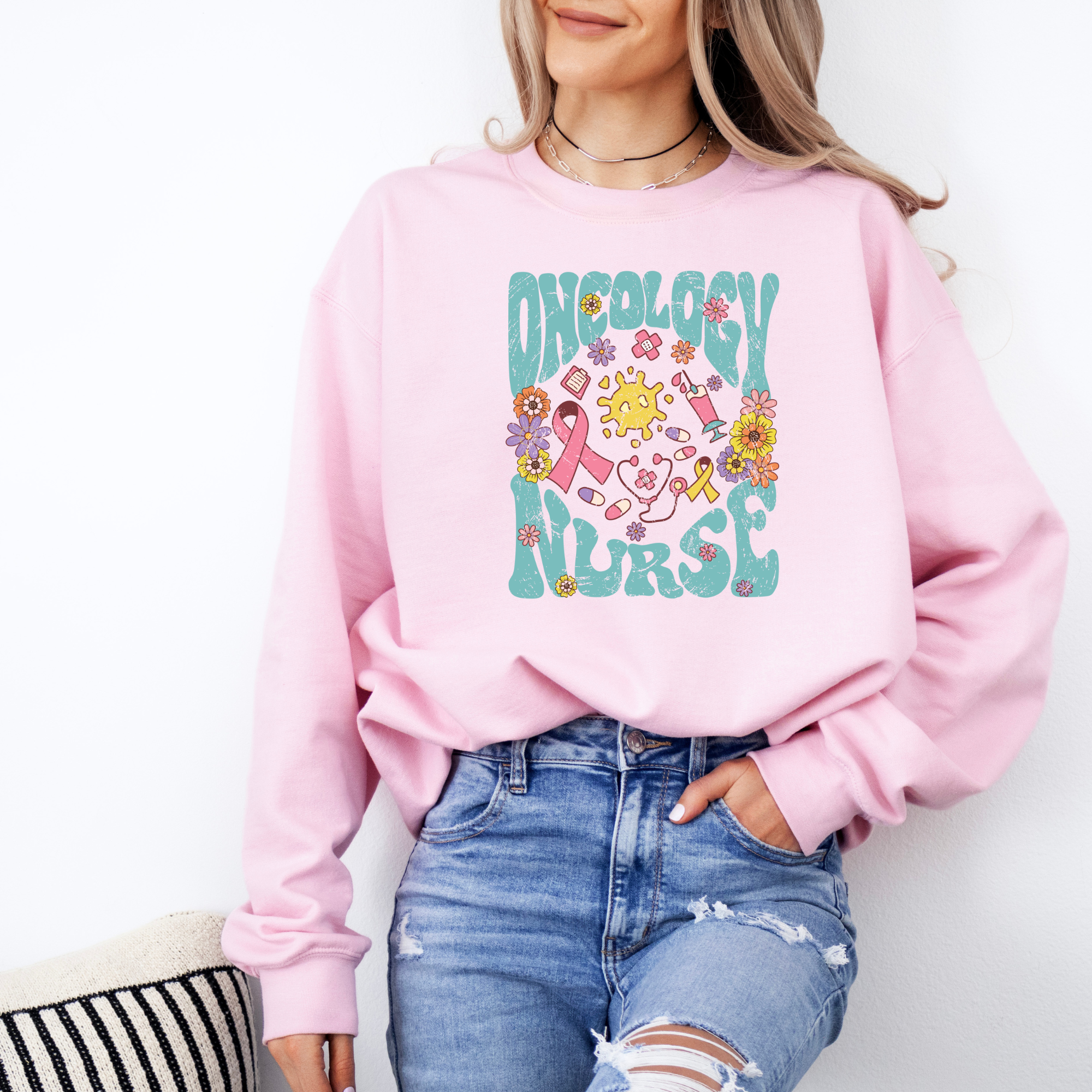 Oncology Nurse Sweatshirt | Retro Oncology Sweatshirt