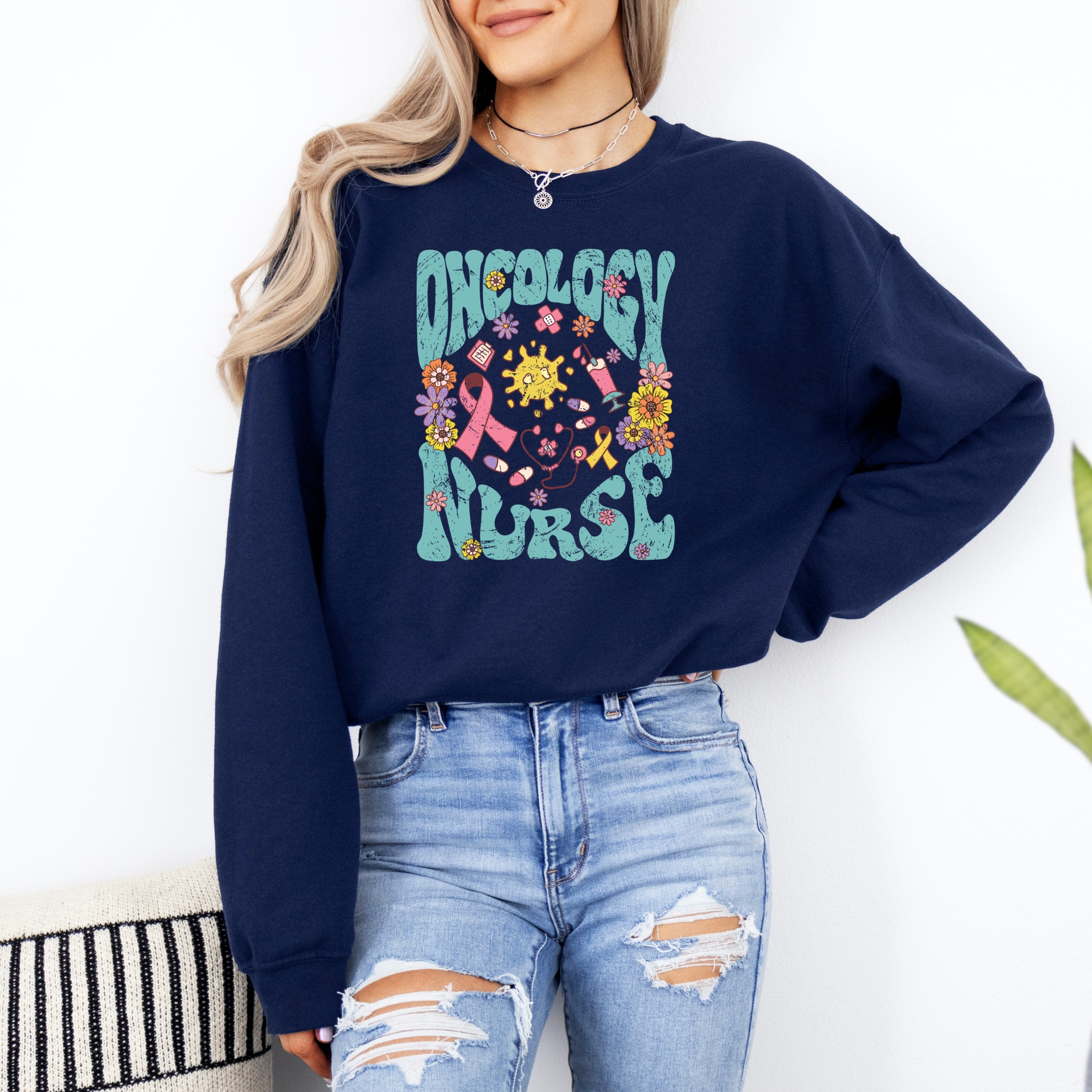 Oncology Nurse Sweatshirt | Retro Oncology Sweatshirt