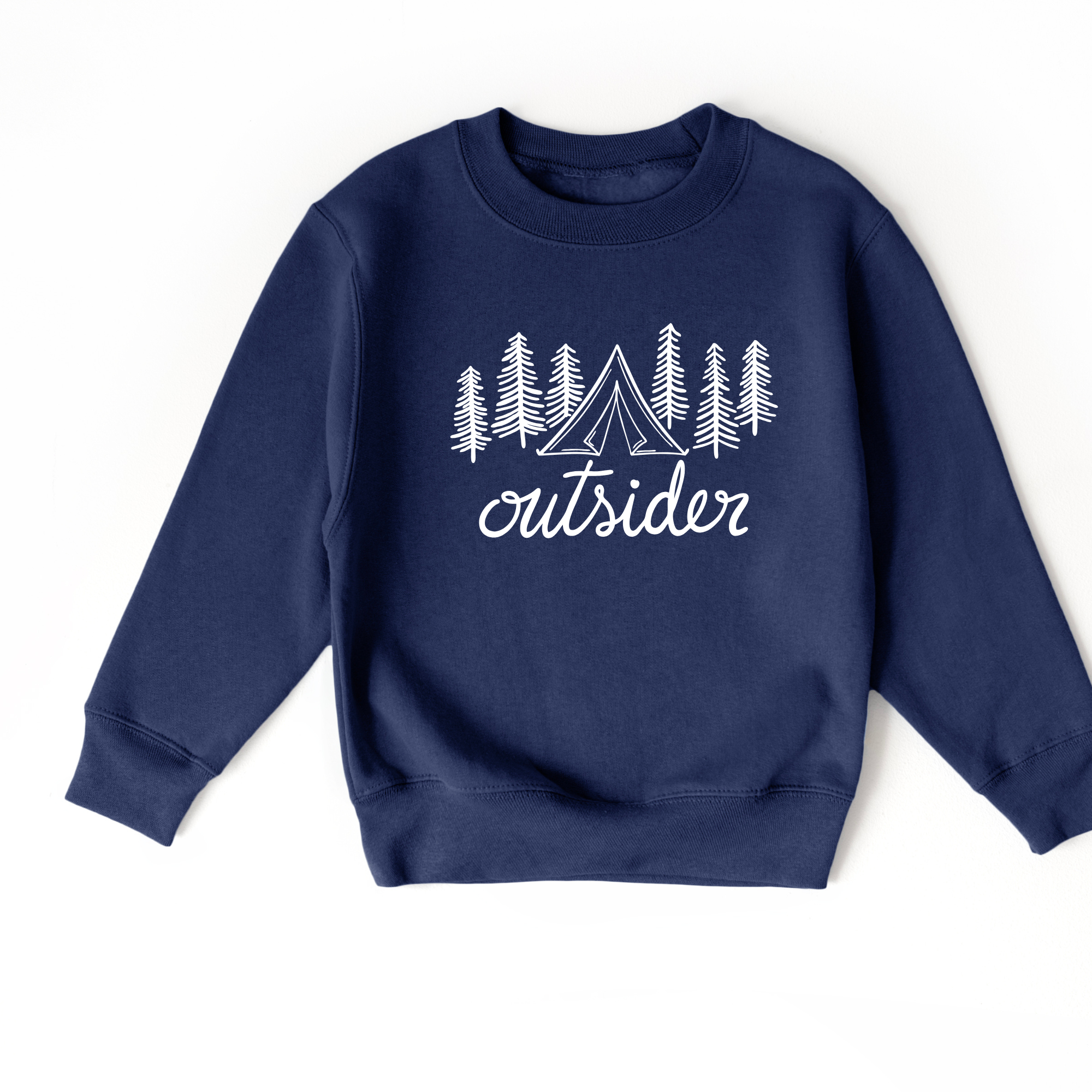 Outsider camping -- kids sweatshirt