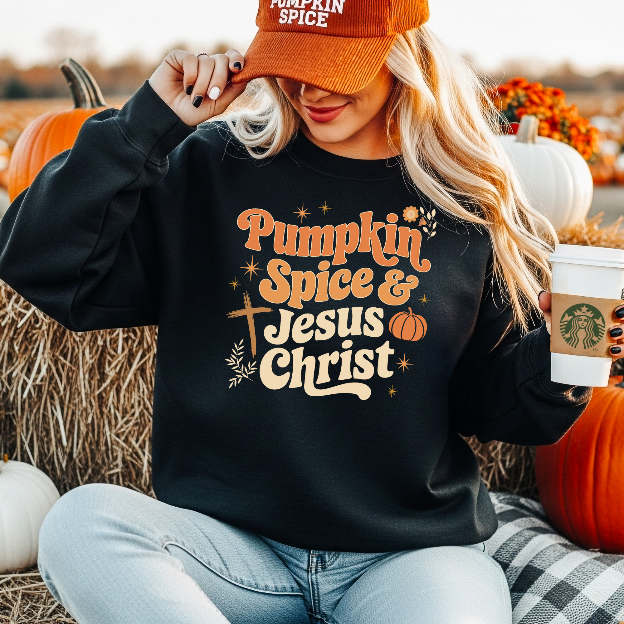 Pumpkin Spice & Jesus Christ Sweatshirt | Christian Crewneck