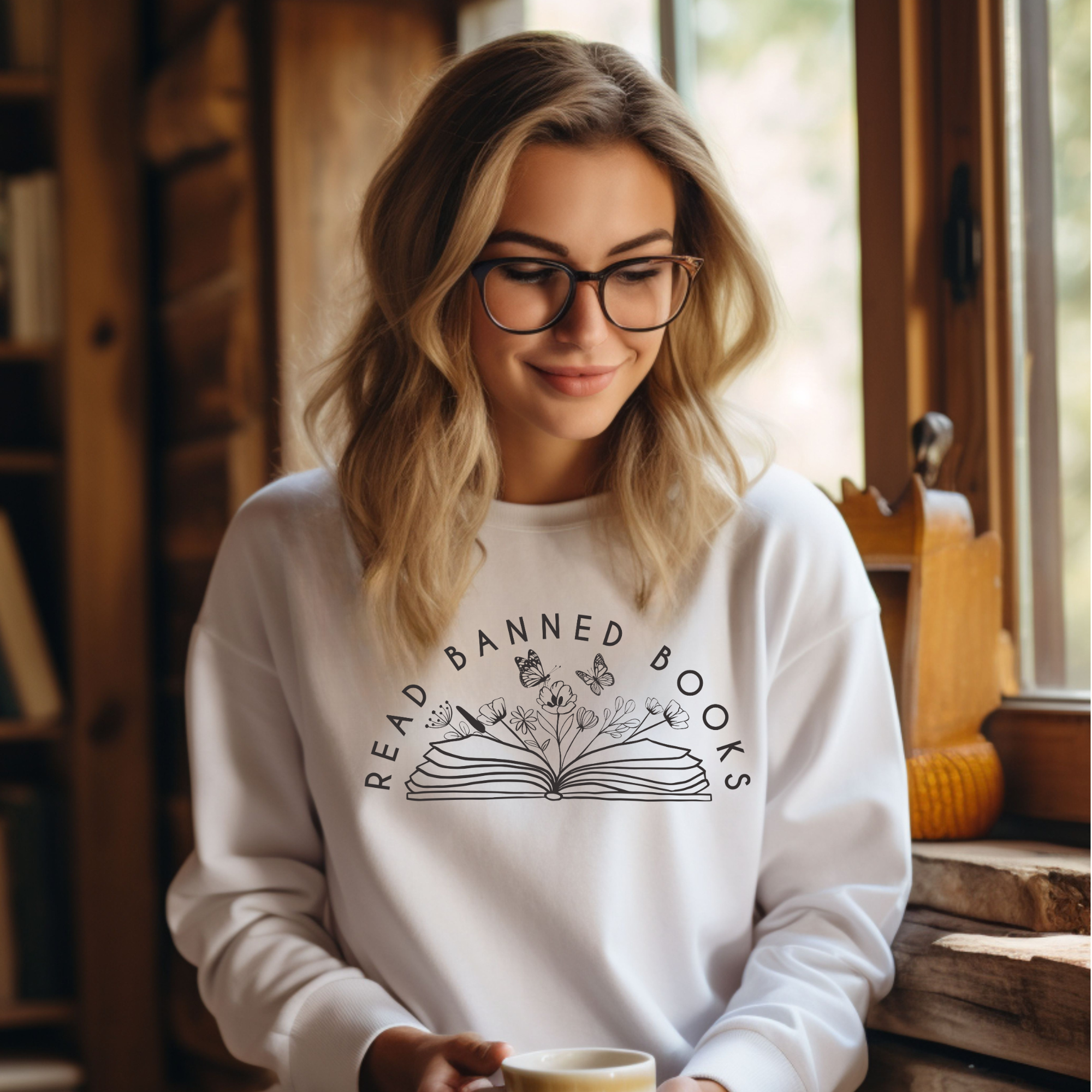 Read Banned Books Sweatshirt | Christian Crewneck