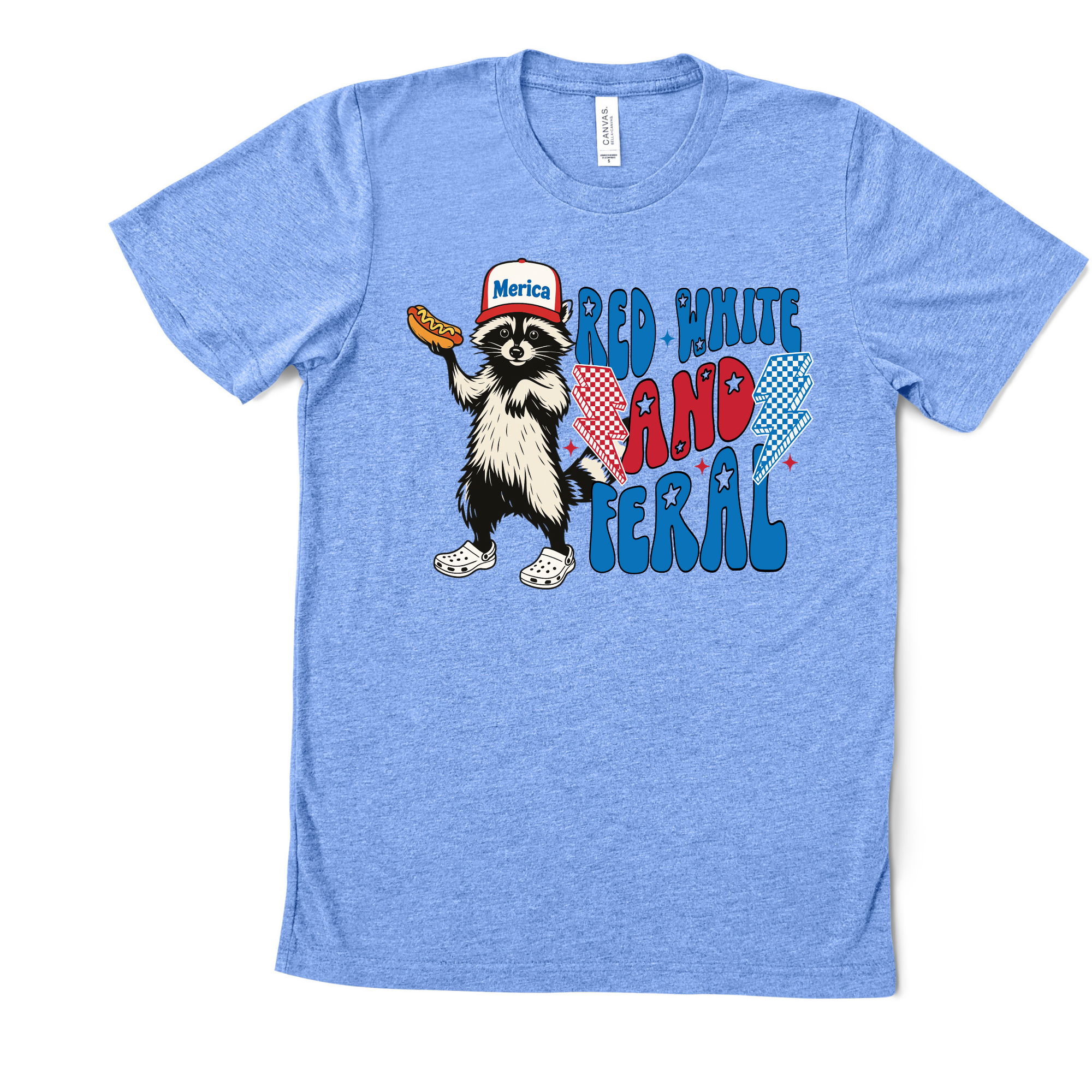 Red White And Feral T-Shirt | Funny 4th of July Shirt