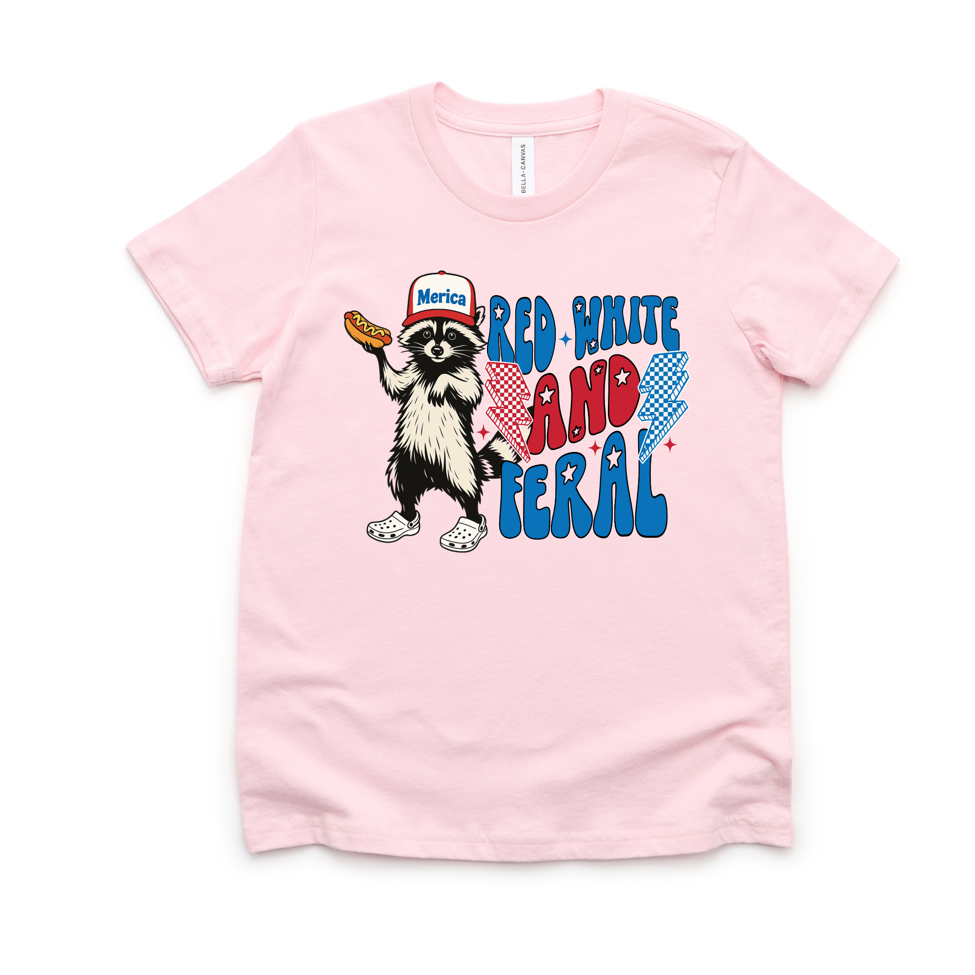 Red White And Feral T-Shirt | Funny 4th of July Shirt