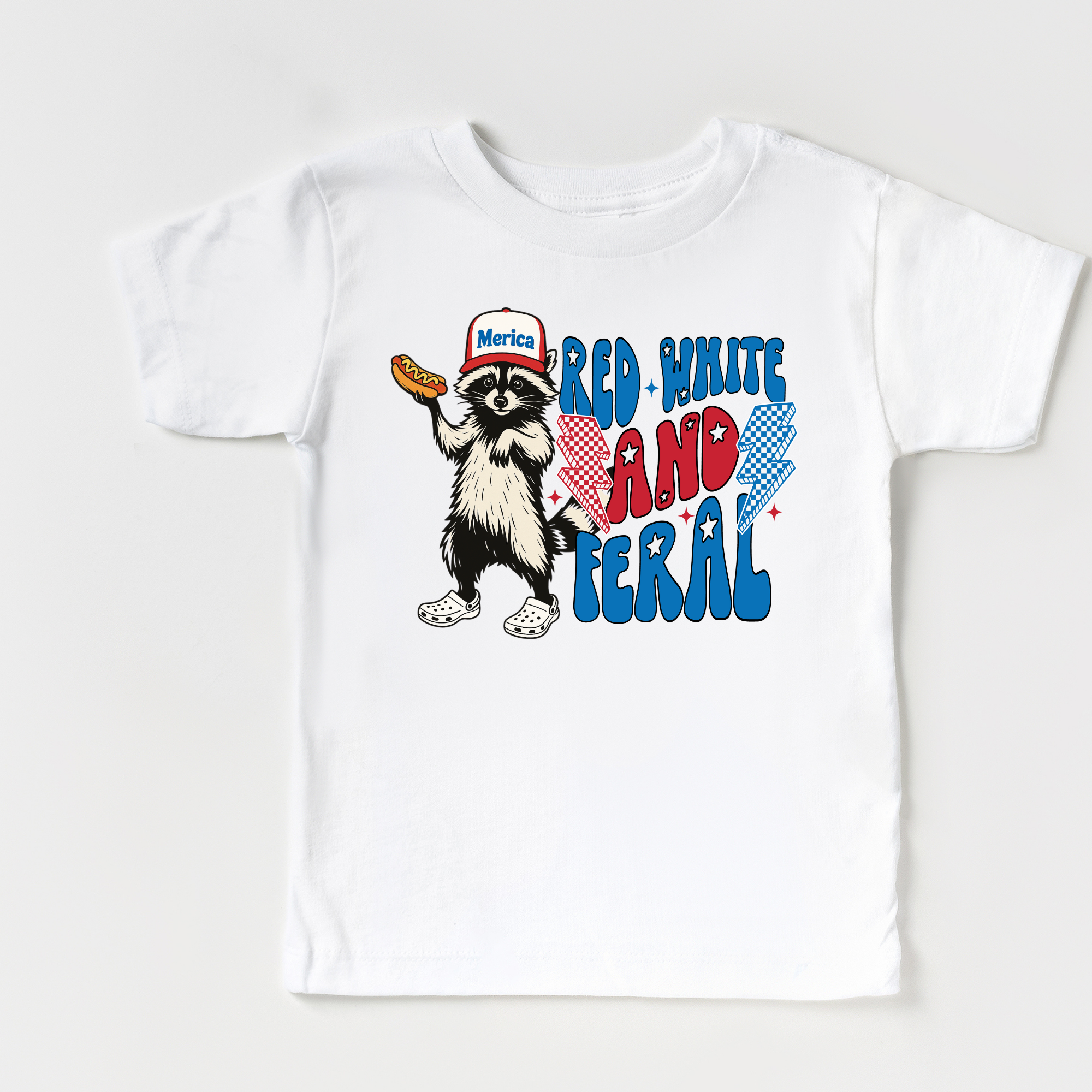 Red White And Feral T-Shirt | Funny 4th of July Shirt