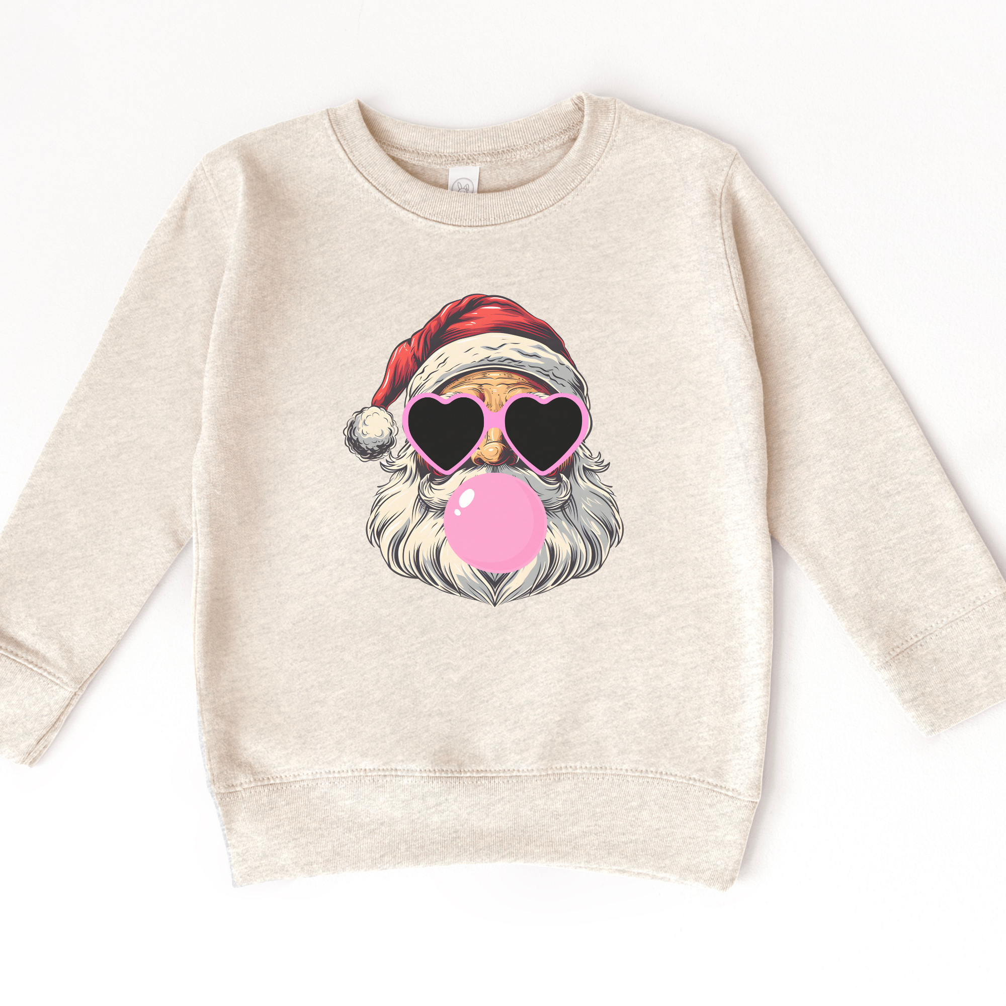 Bubble Gum Santa Sweatshirt|  Girls Christmas Sweatshirt