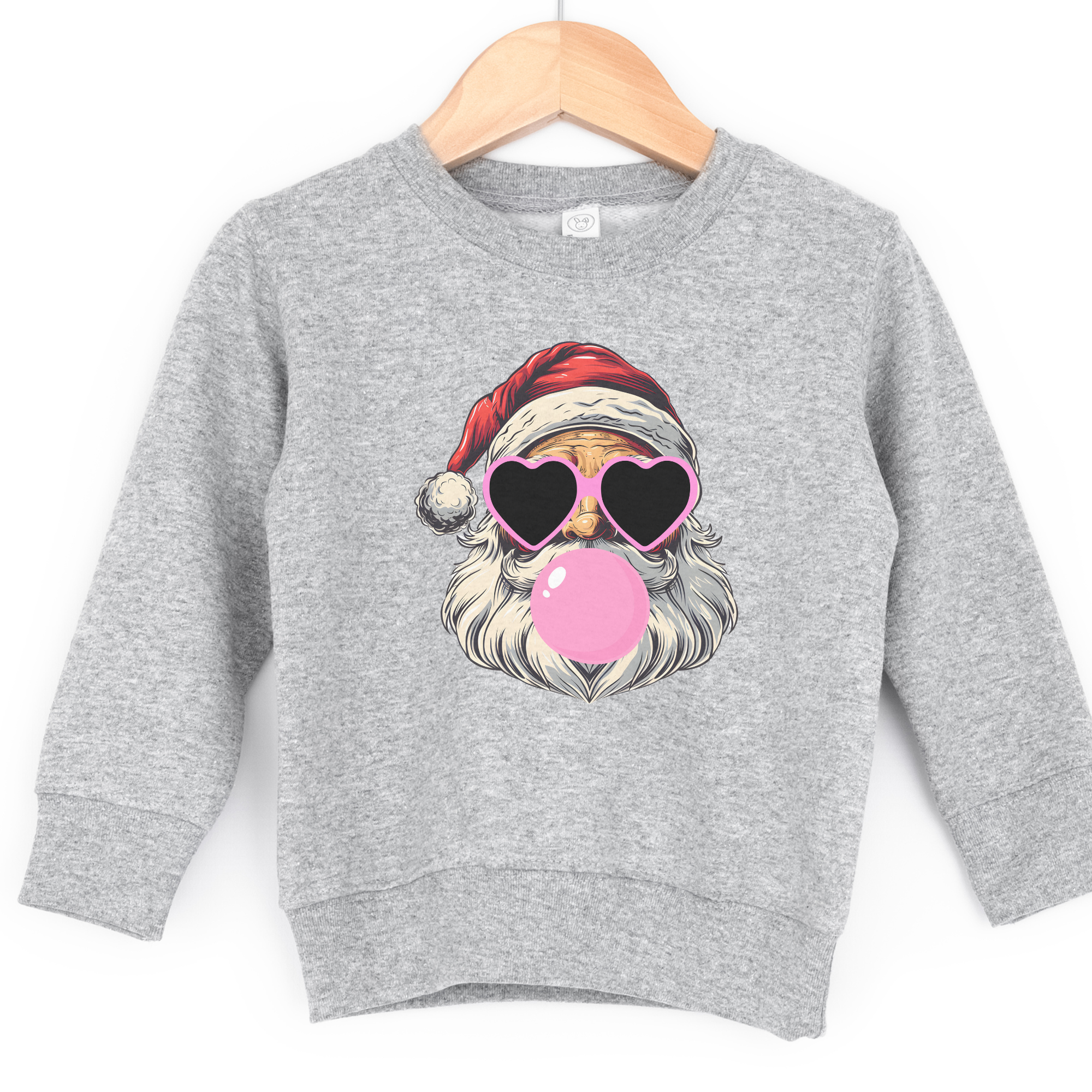 Bubble Gum Santa Sweatshirt|  Girls Christmas Sweatshirt
