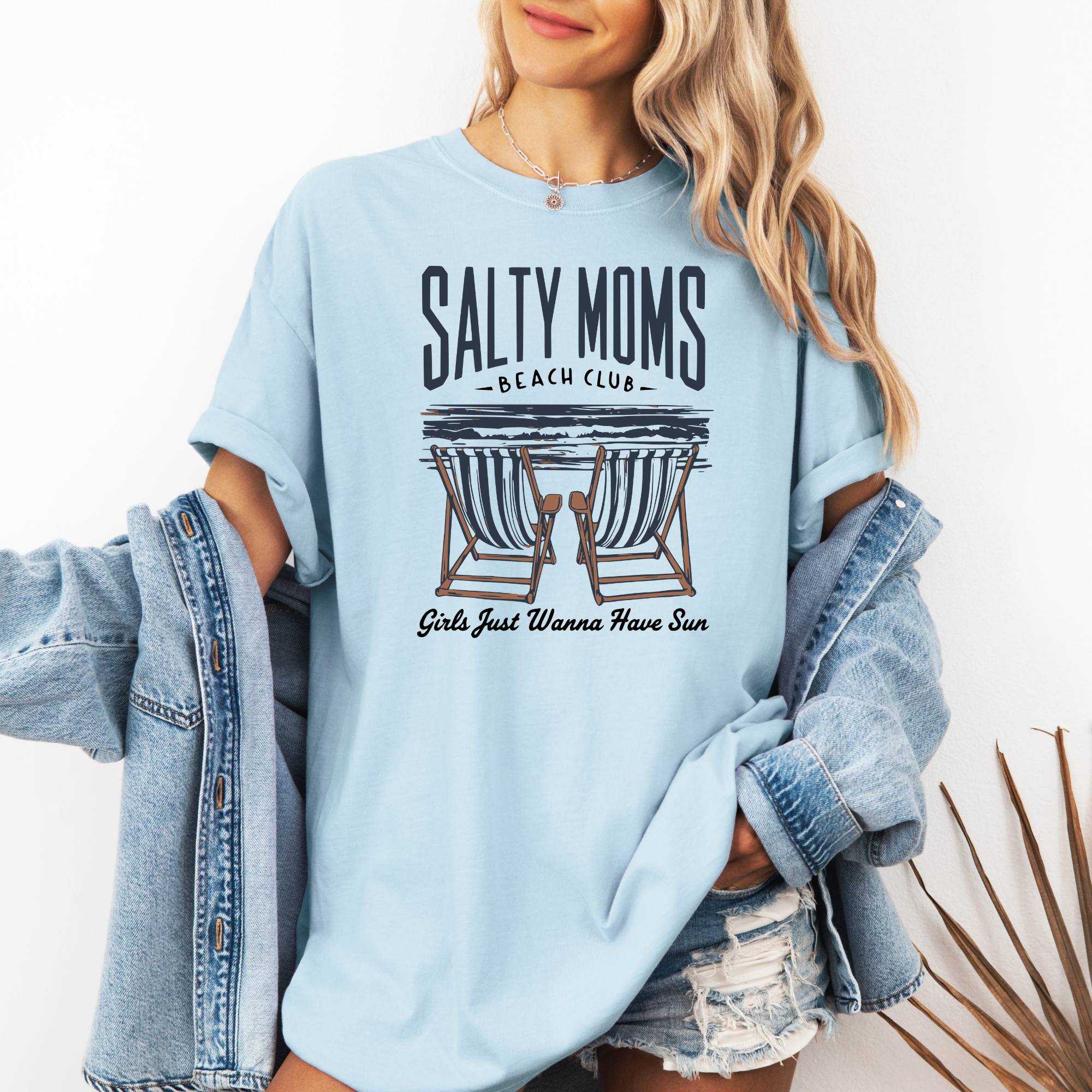 Salty Moms Beach Club T-Shirt | Cute Mom T-Shirt