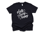 salty sandy happy kids beach shirt