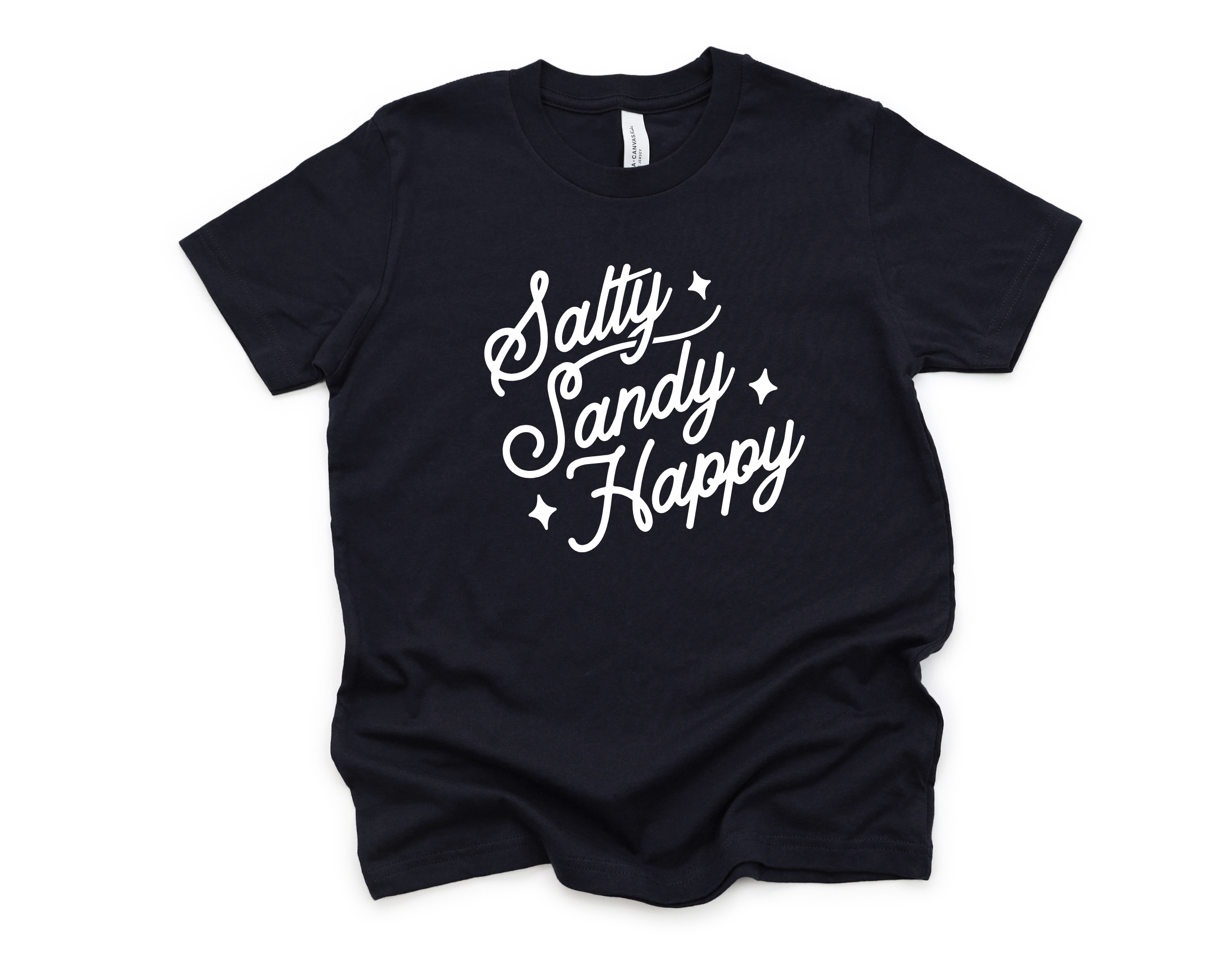 salty sandy happy kids beach shirt