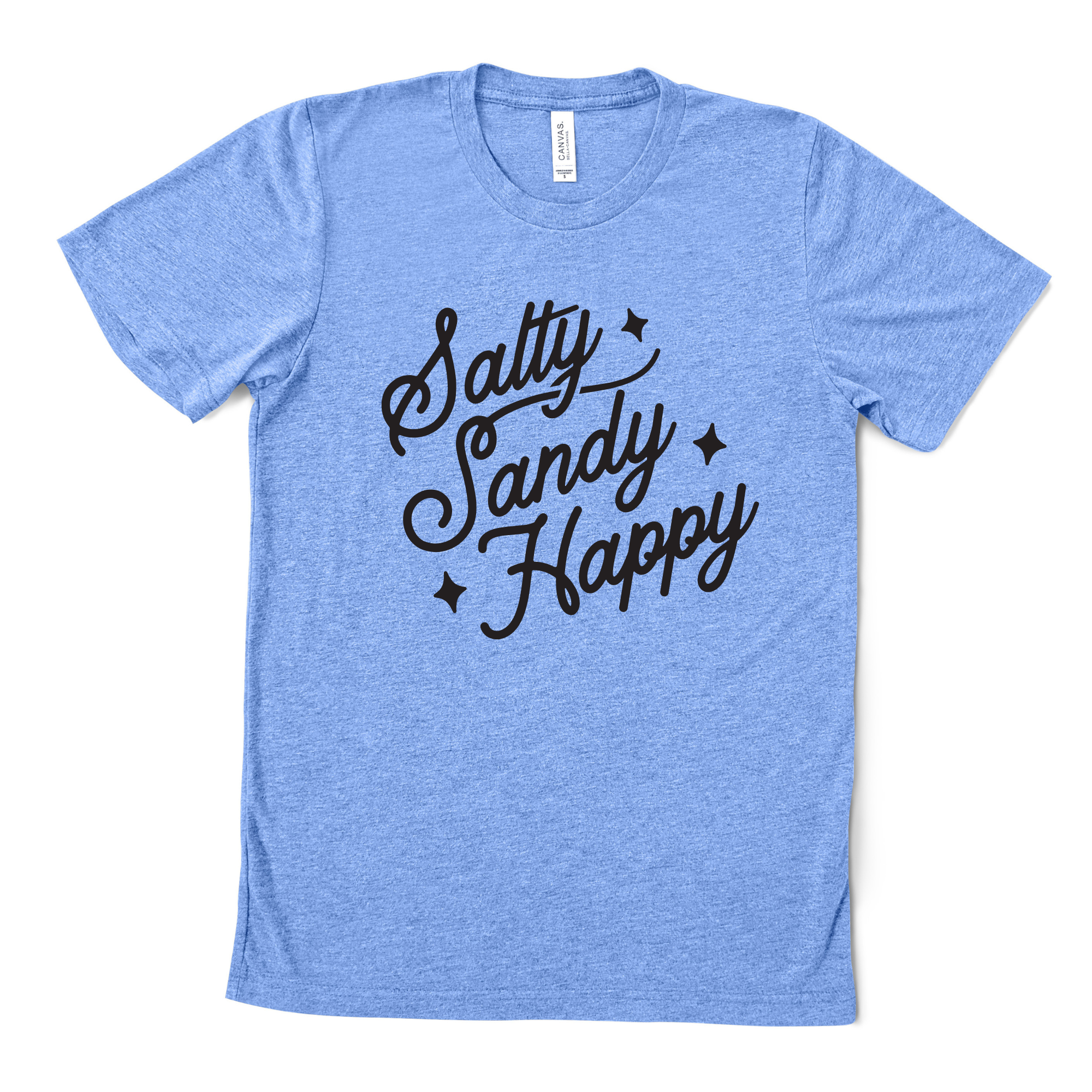 salty sandy happy kids beach shirt