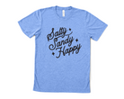 salty sandy happy kids beach shirt