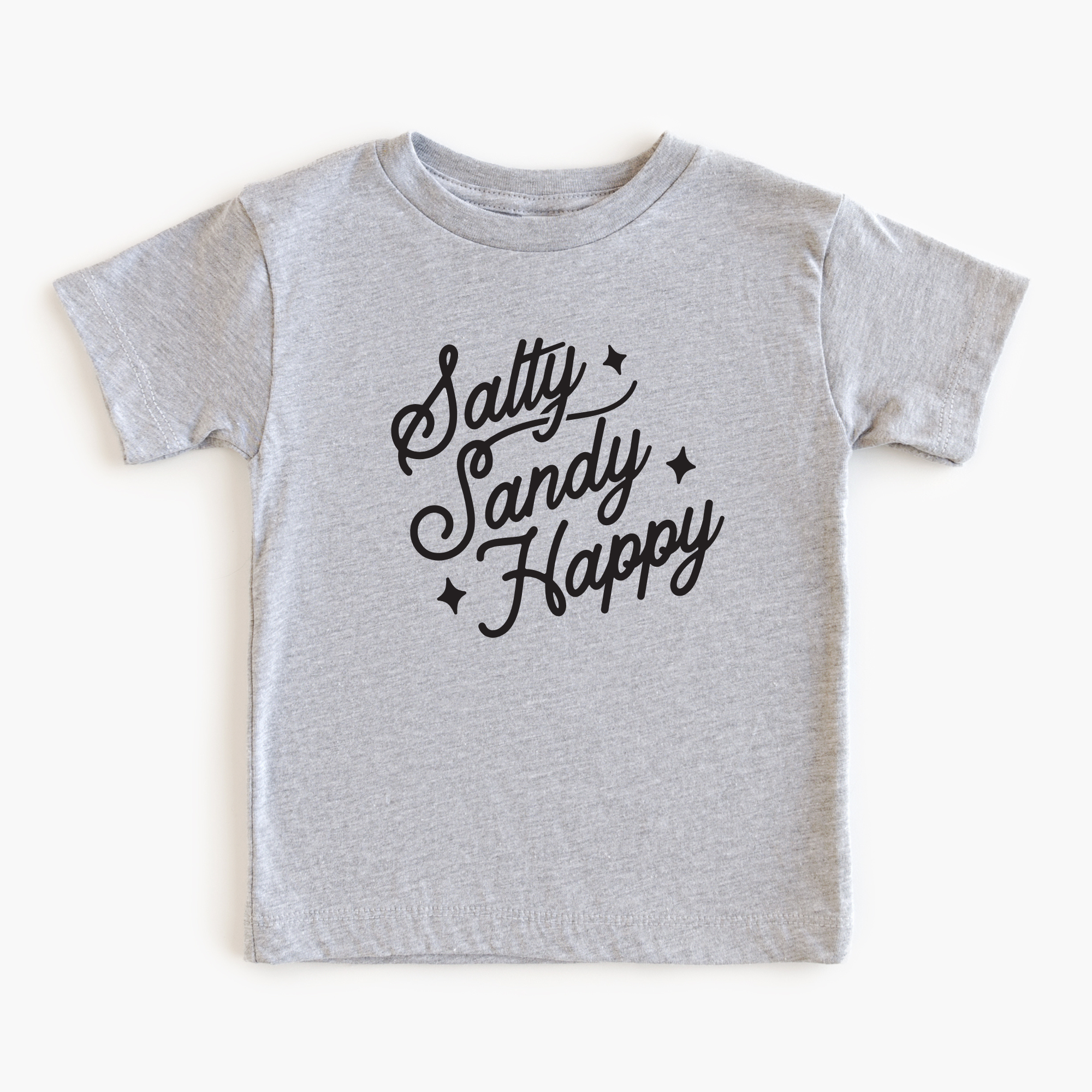 salty sandy happy kids beach shirt