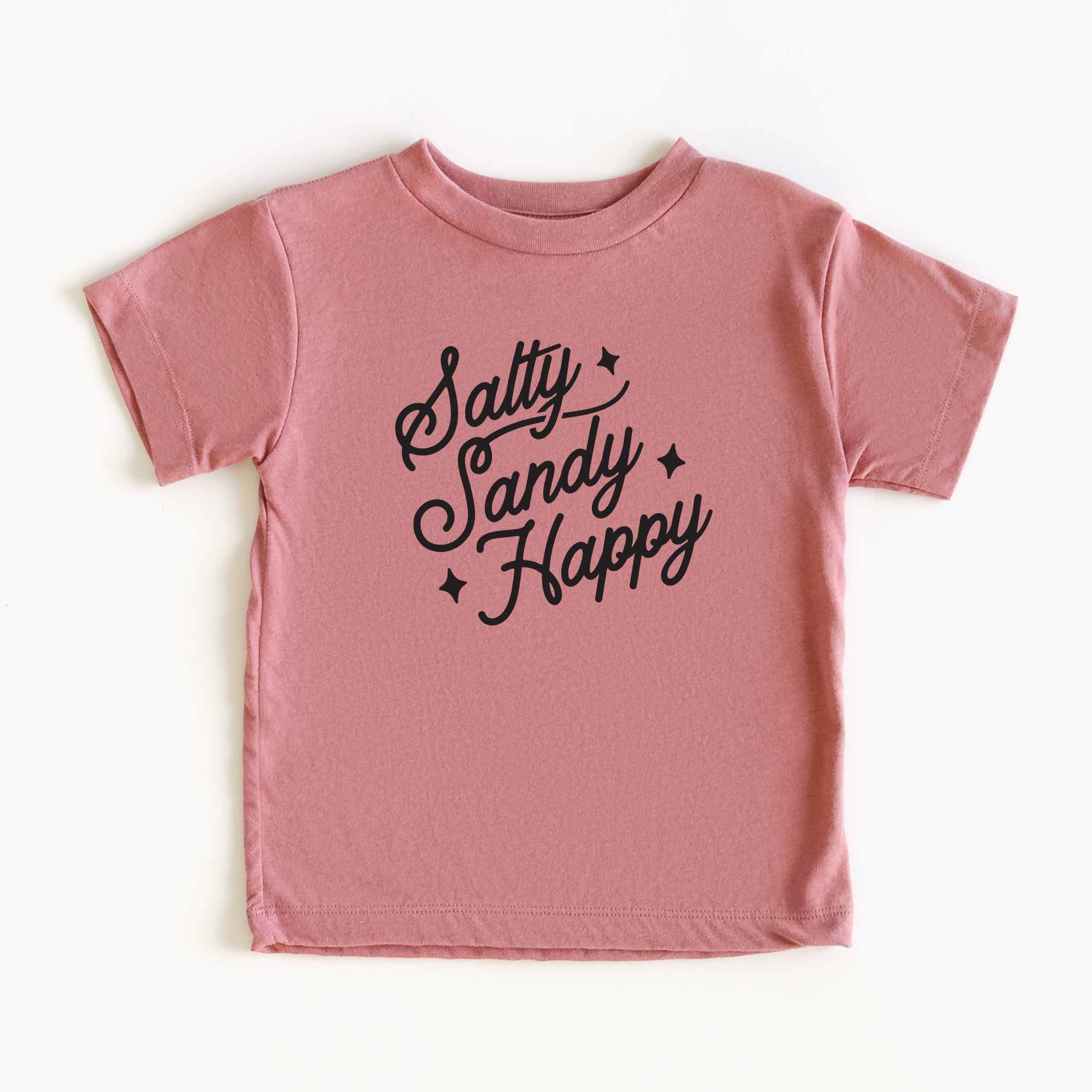 salty sandy happy kids beach shirt
