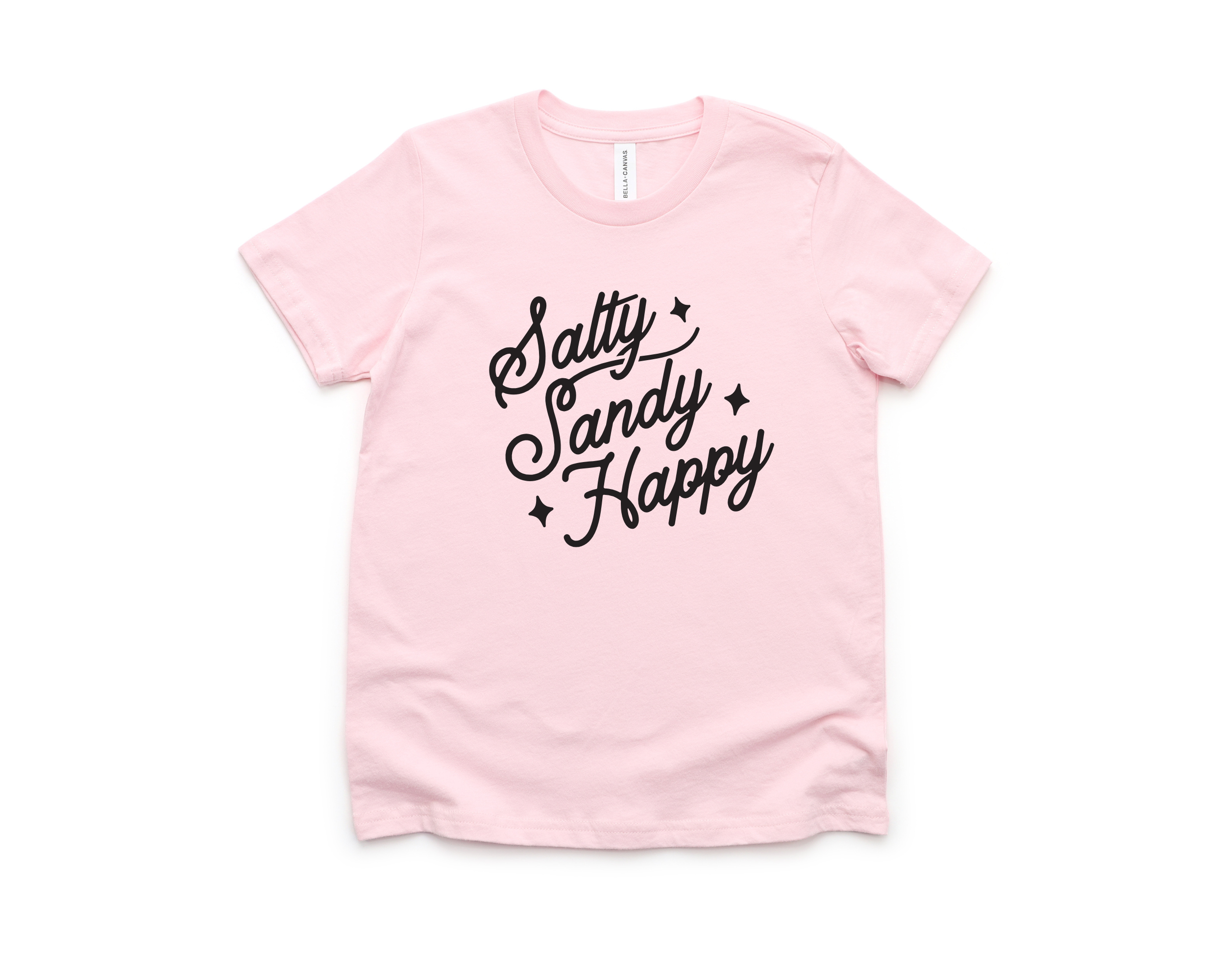 salty sandy happy kids beach shirt
