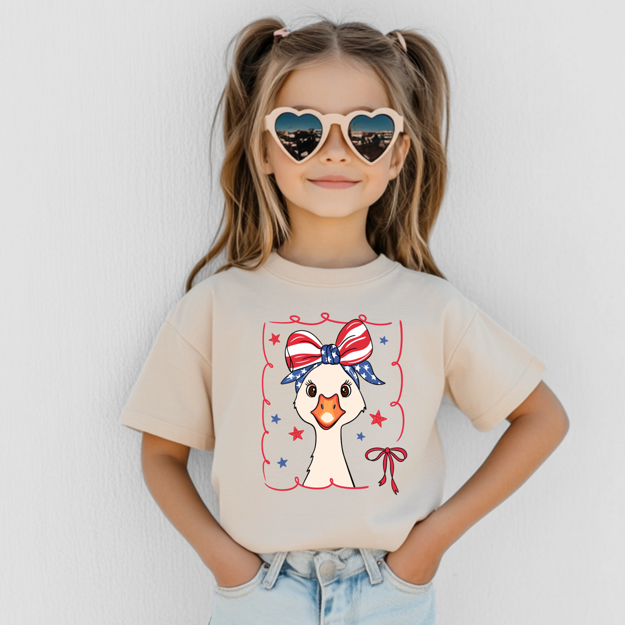 Silly Goose 4th of July Shirt | Girls Patriotic Shirt