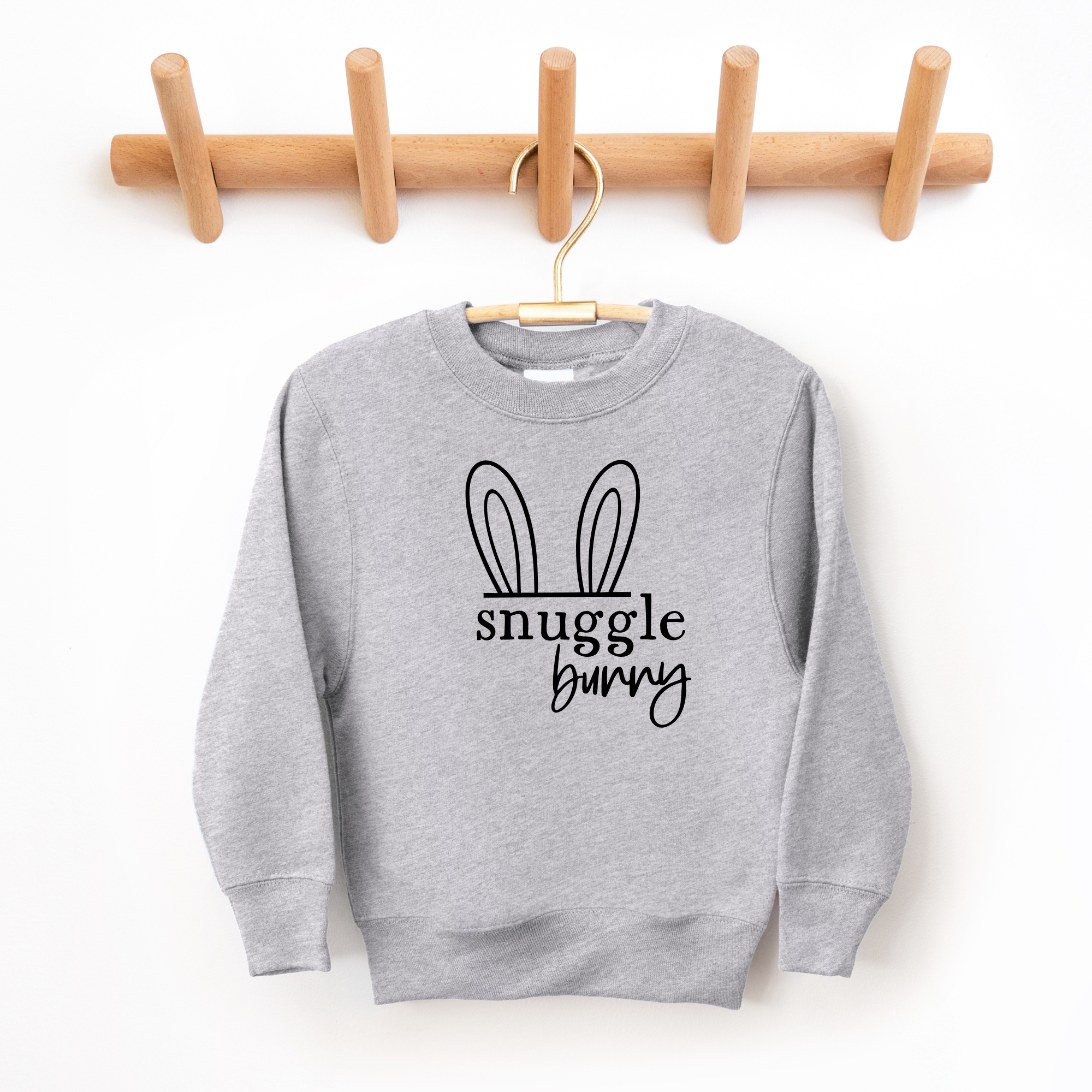 Snuggle bunny kids easter sweatshirt