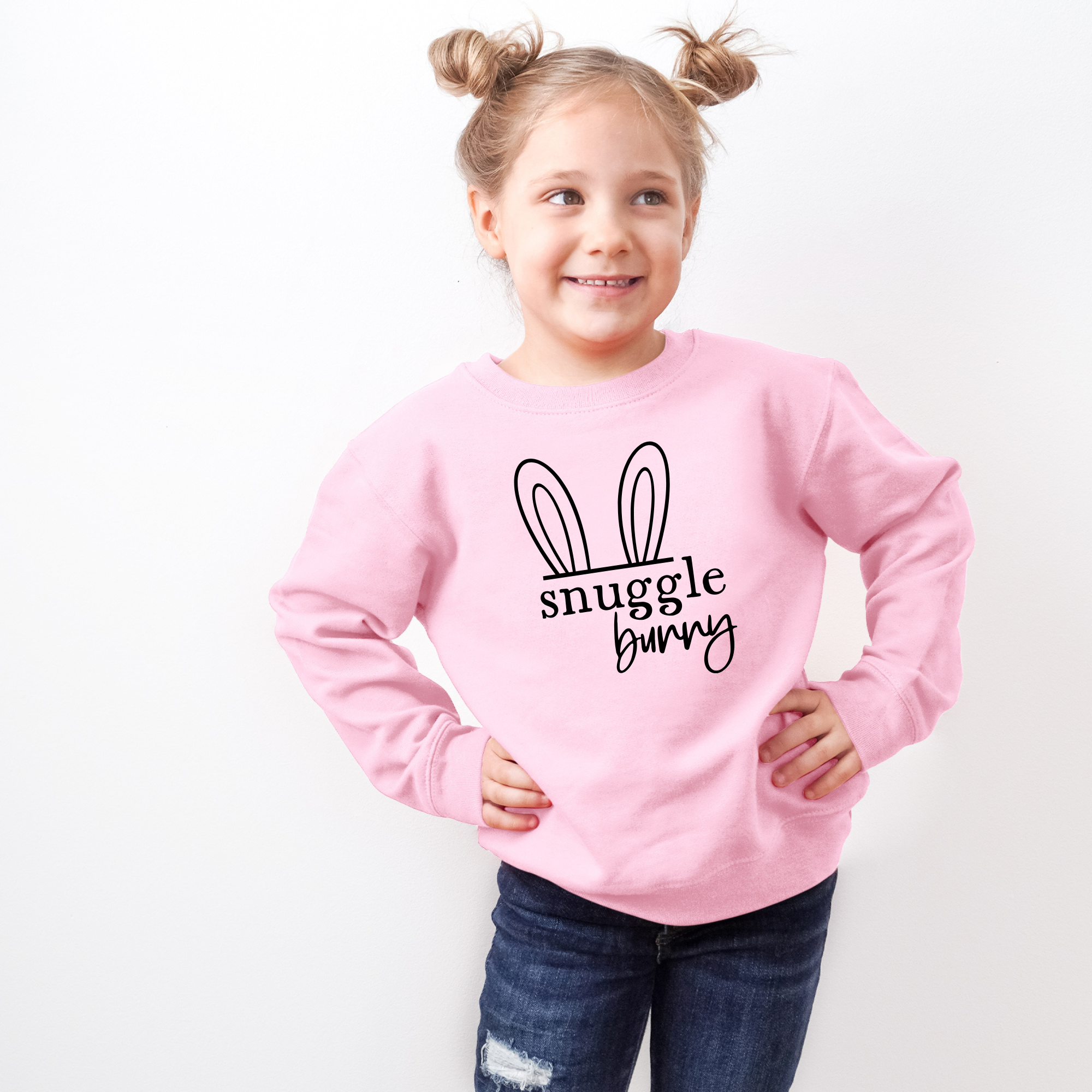 Snuggle bunny -- Kids Easter Sweatshirt