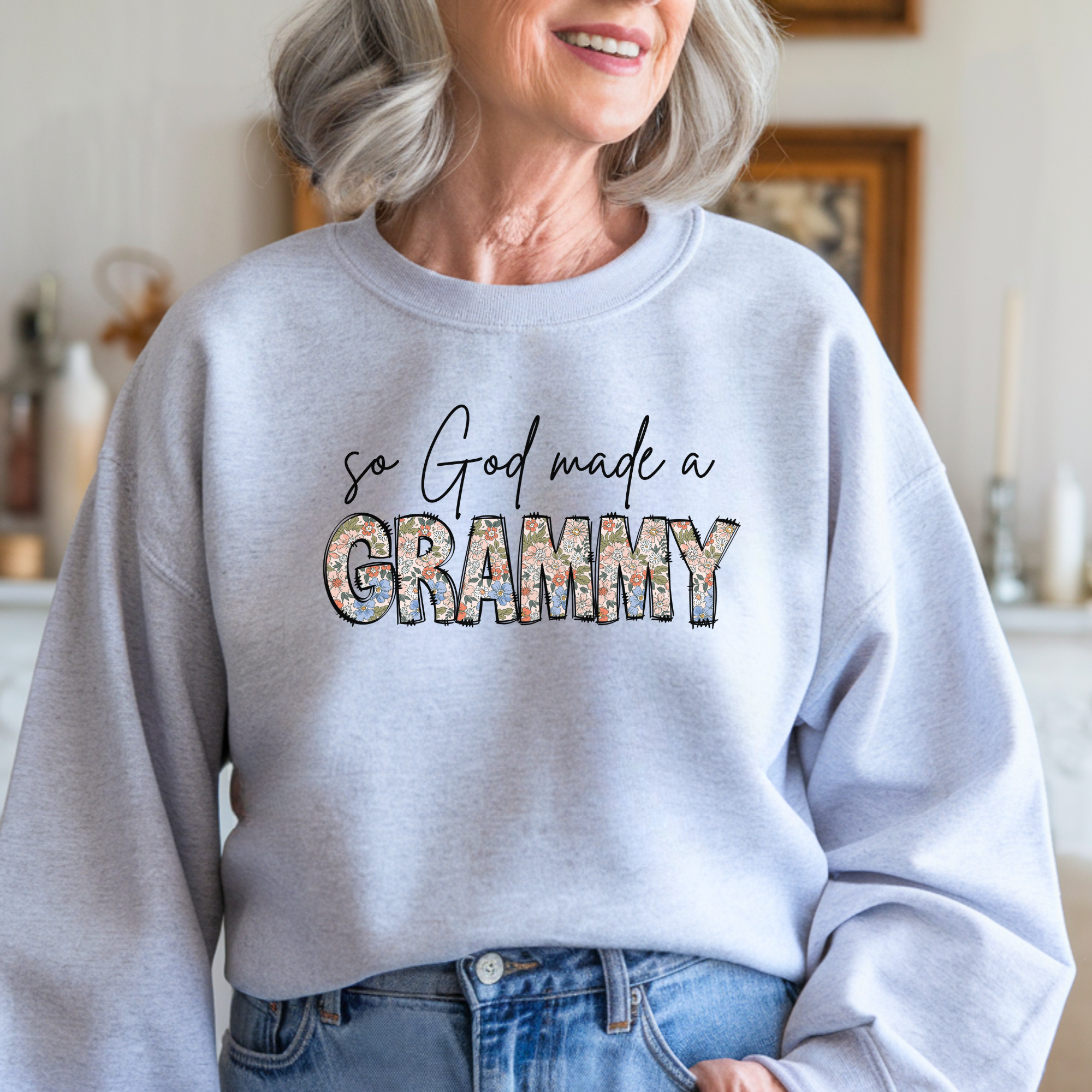 So God Made A Grammy Sweatshirt | Christian Shirts