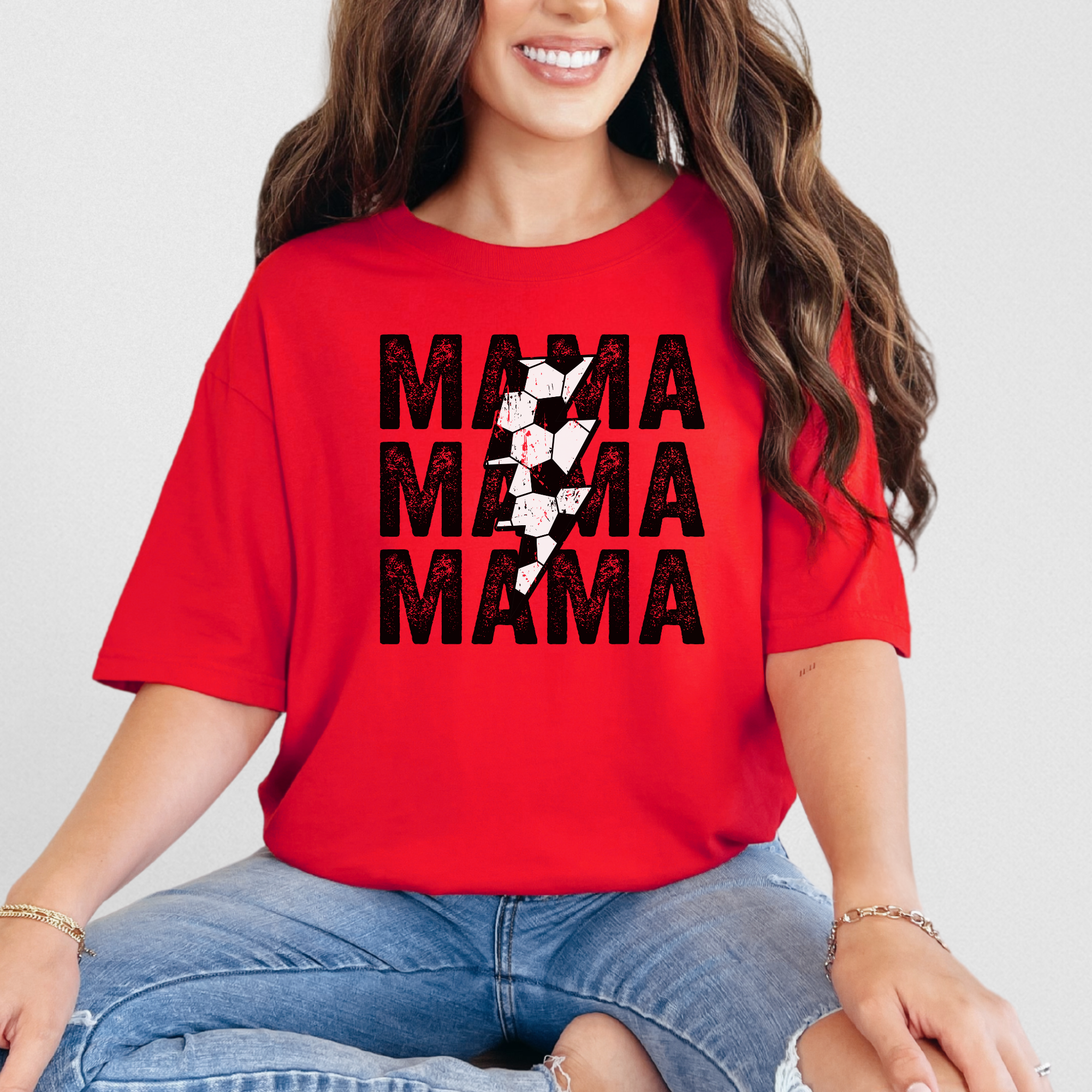 Soccer mama stacked tshirt