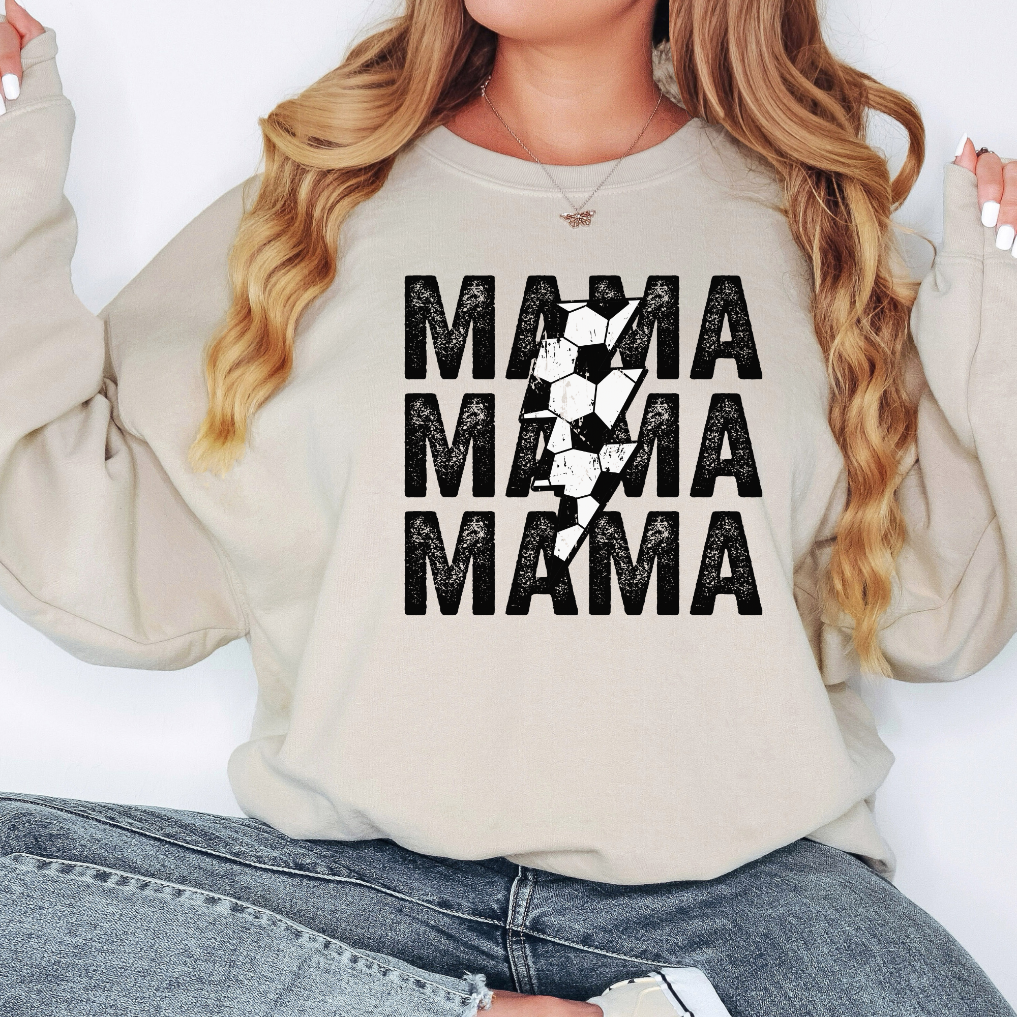 Soccer mama stacked sweatshirt