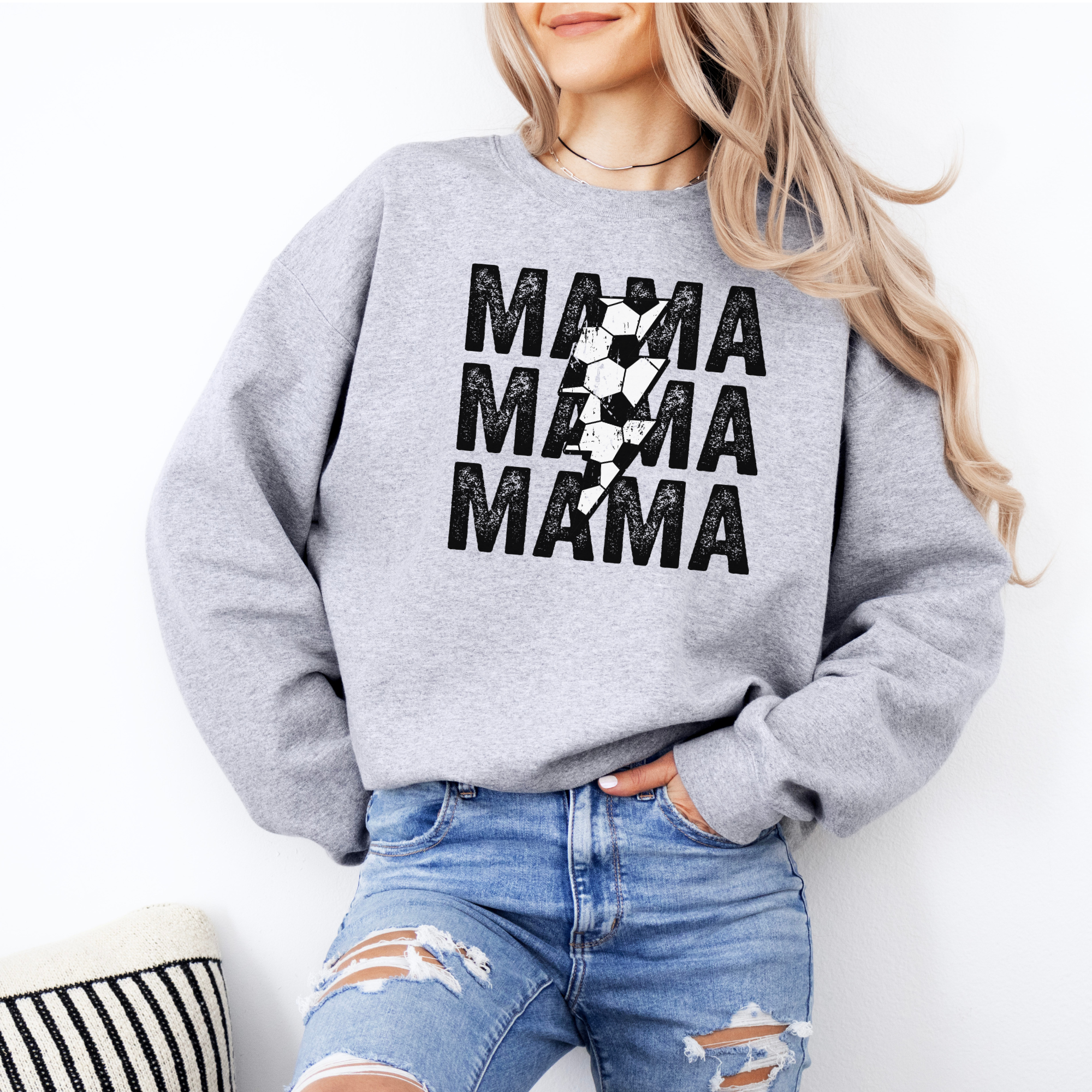 Soccer mama stacked sweatshirt