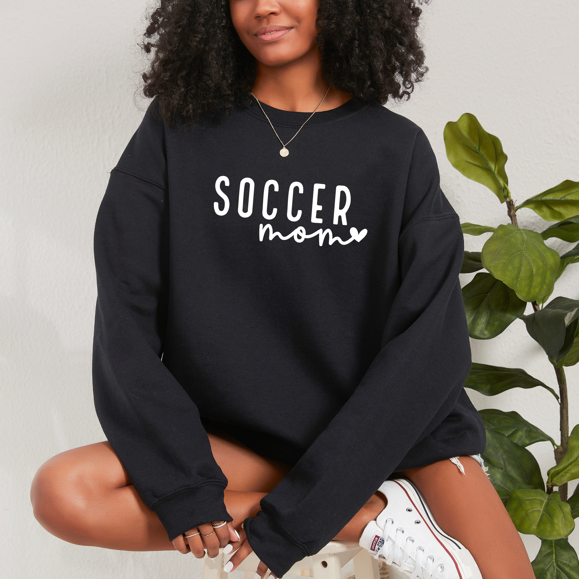 soccer mom sweatshirt in black