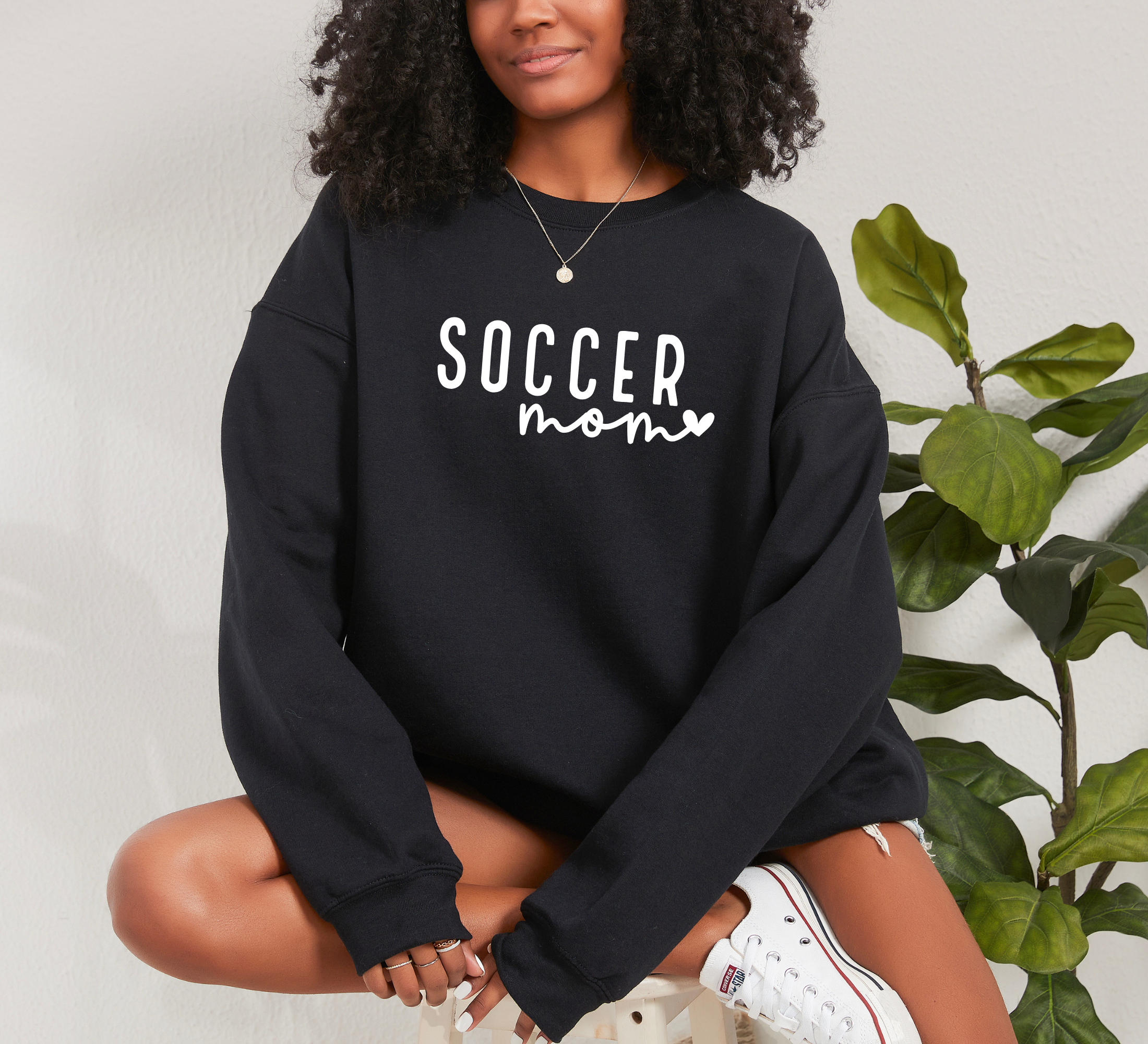 soccer mom sweatshirt in black