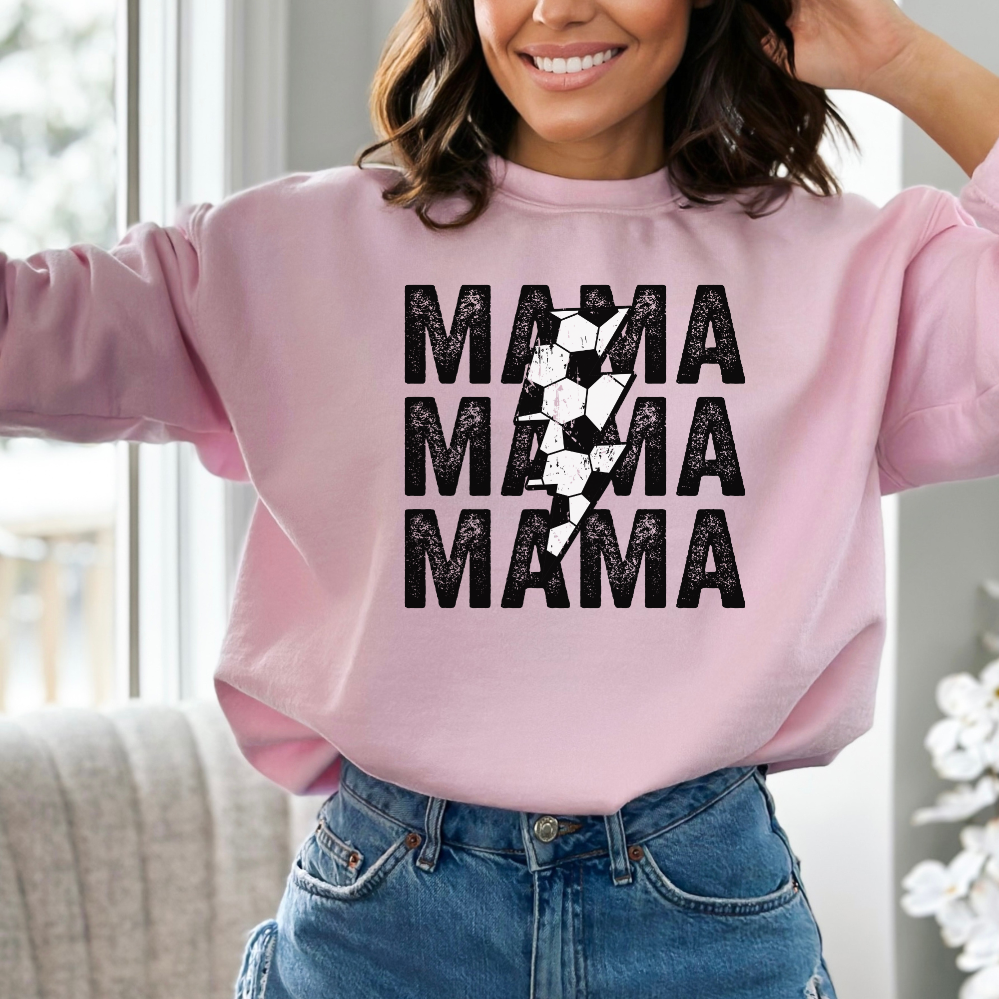Soccer mama stacked sweatshirt