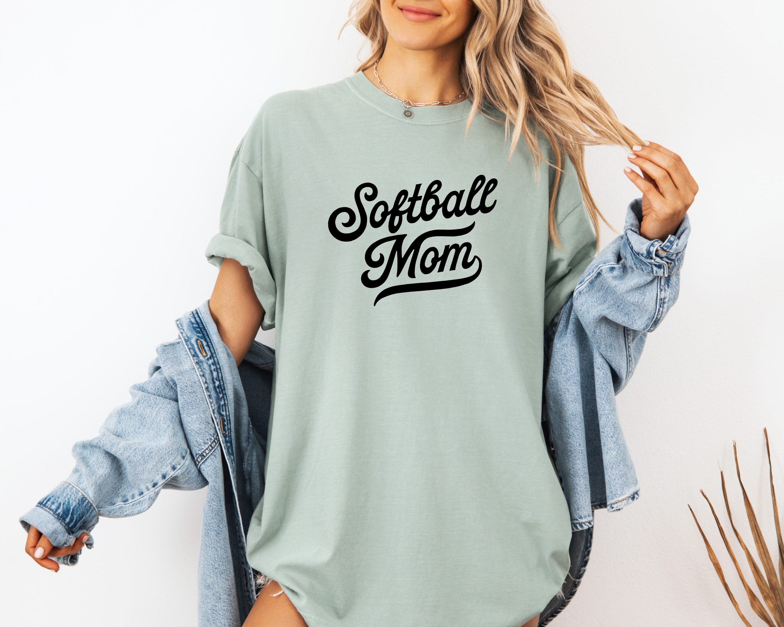Retro inspired softball mom shirt
