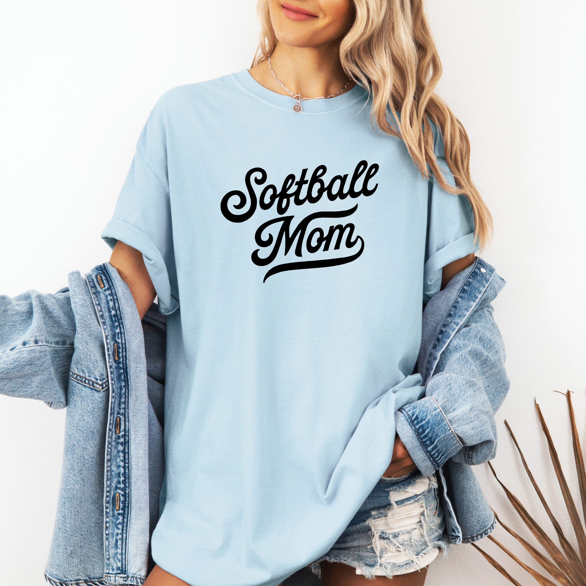 Retro inspired softball mom shirt