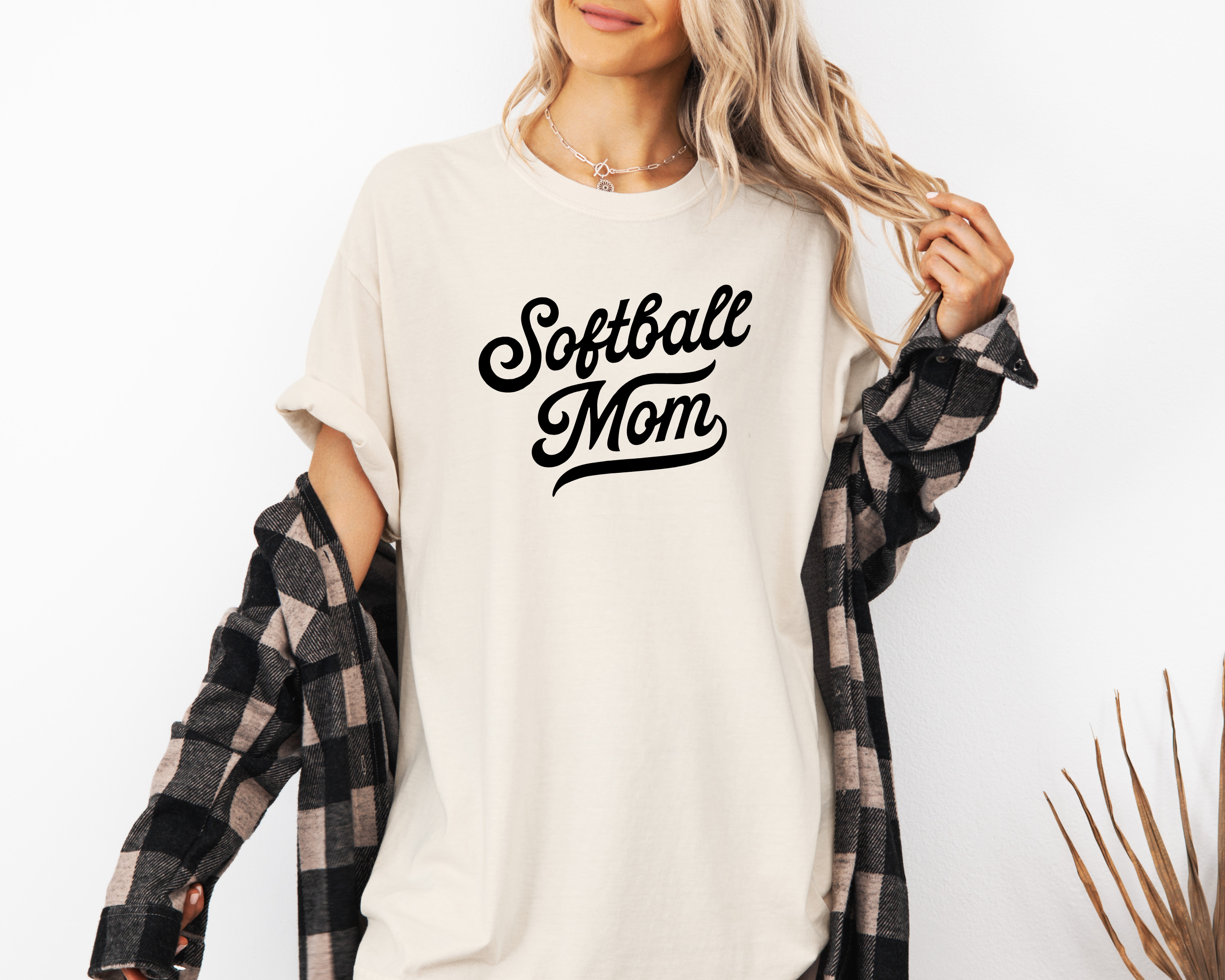 Retro inspired softball mom shirt
