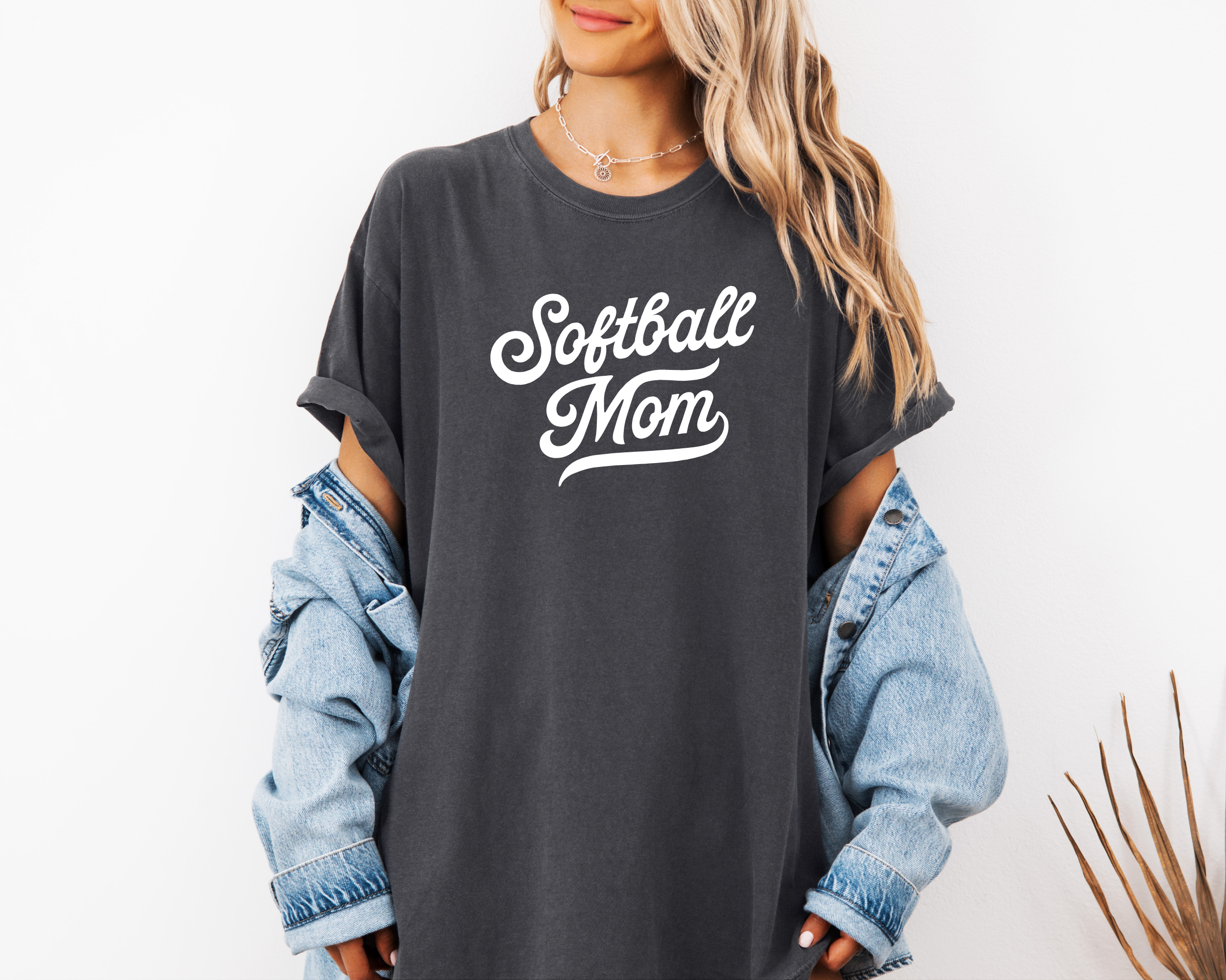 Retro inspired softball mom shirt