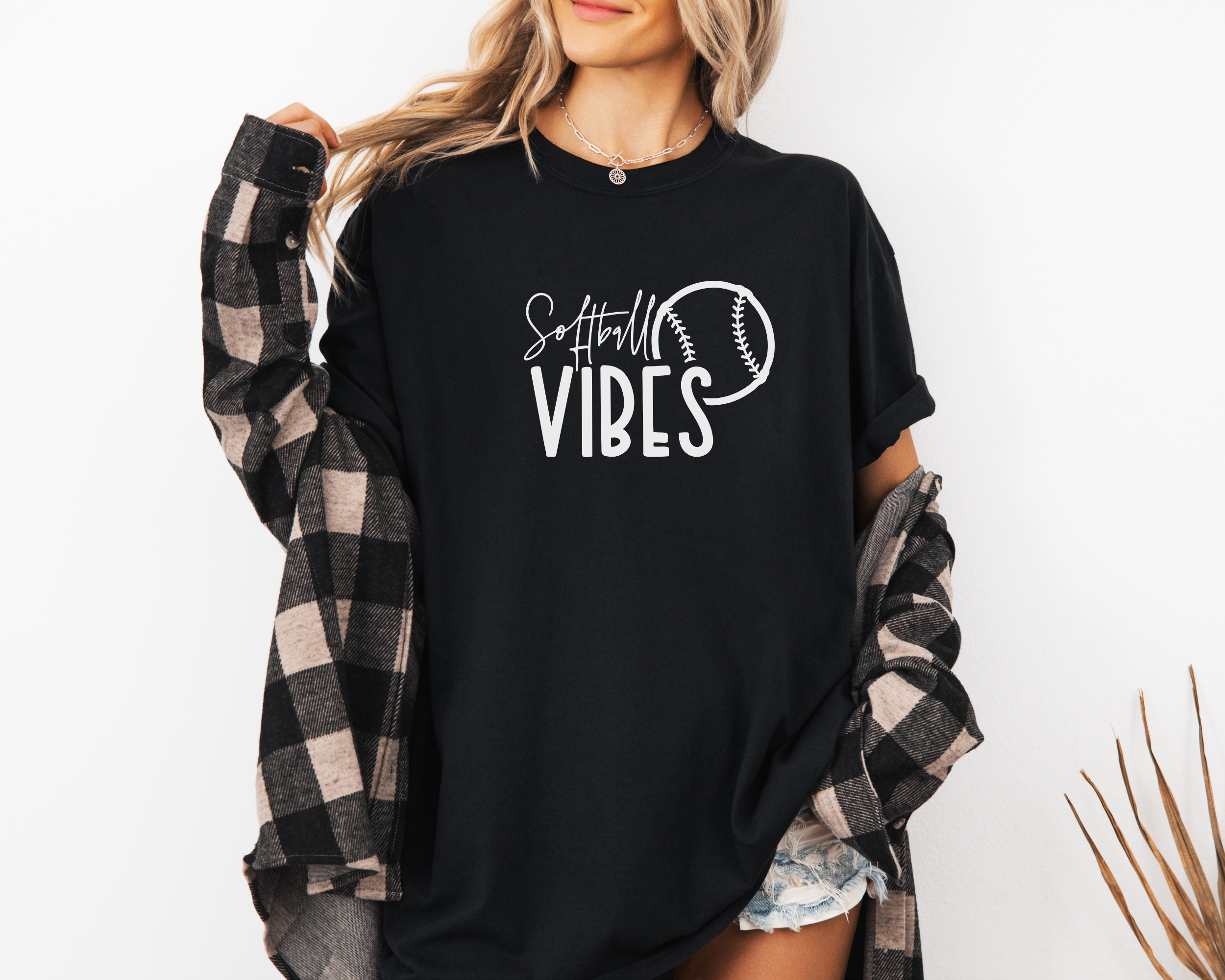 Softball vibes tshirt for softball moms