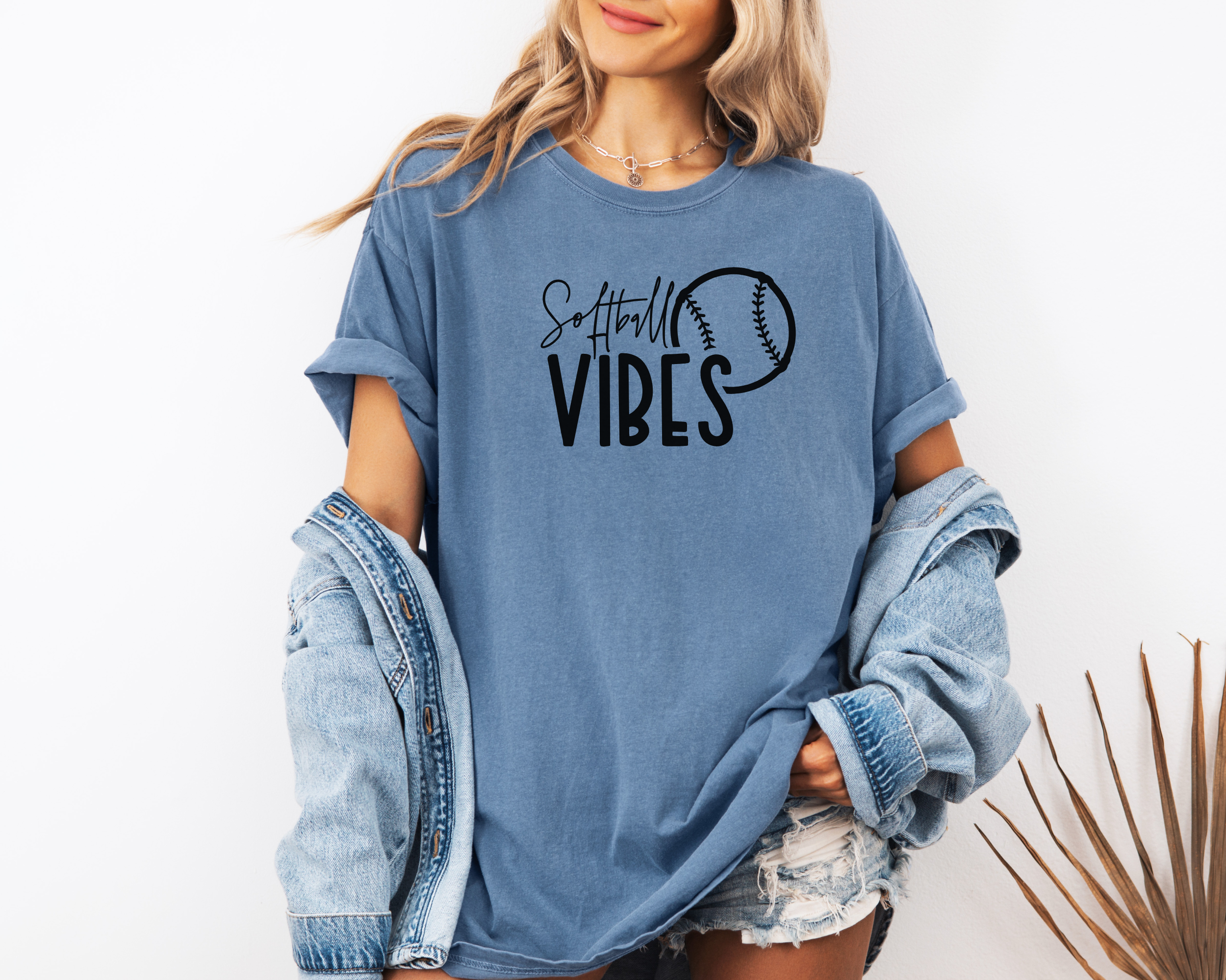 Softball vibes tshirt for softball moms