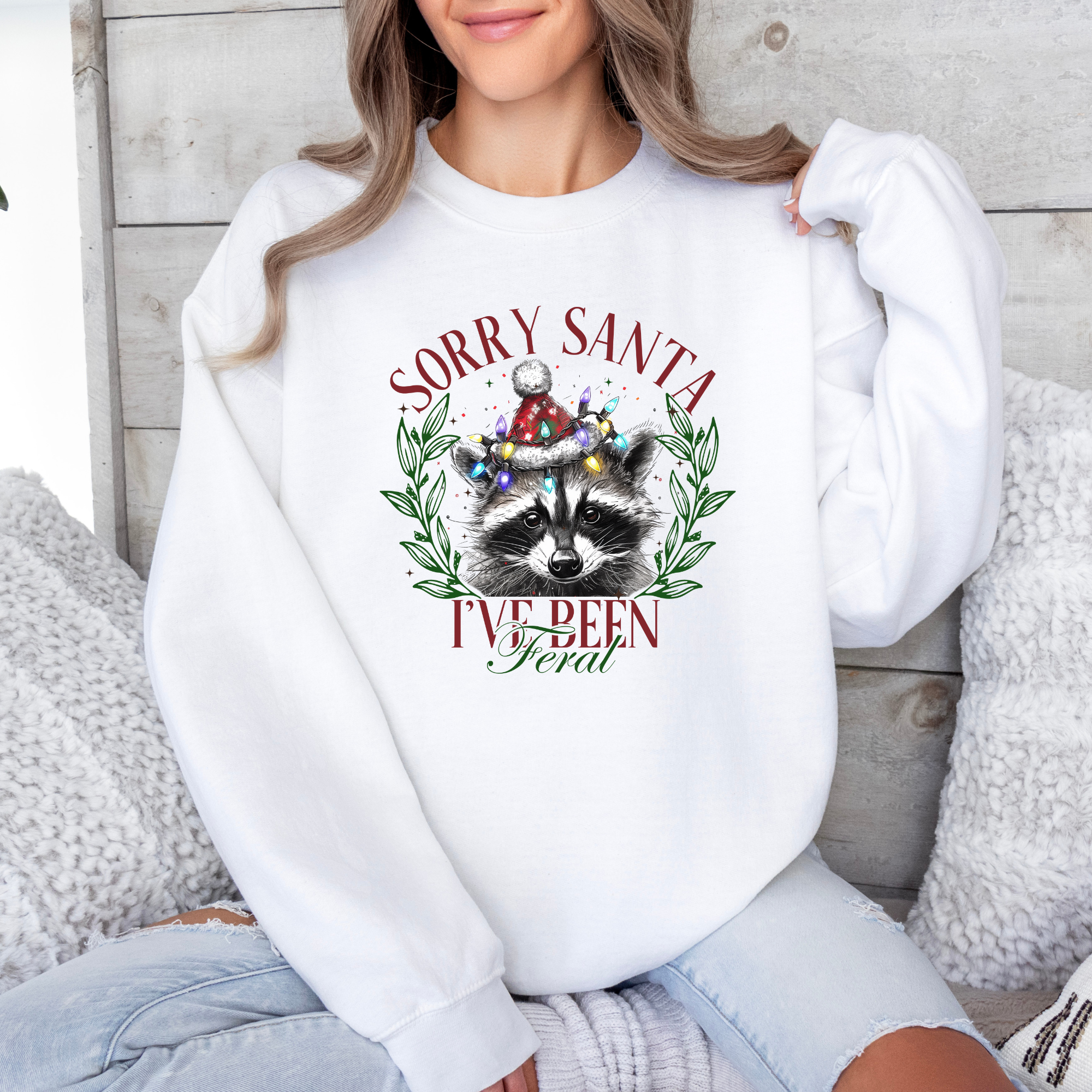 Sorry Santa I've Been Feral Sweatshirt | Funny Christmas Sweatshirt