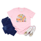 sunshine on my mind girls tshirt for spring or summer in a retro shirt design