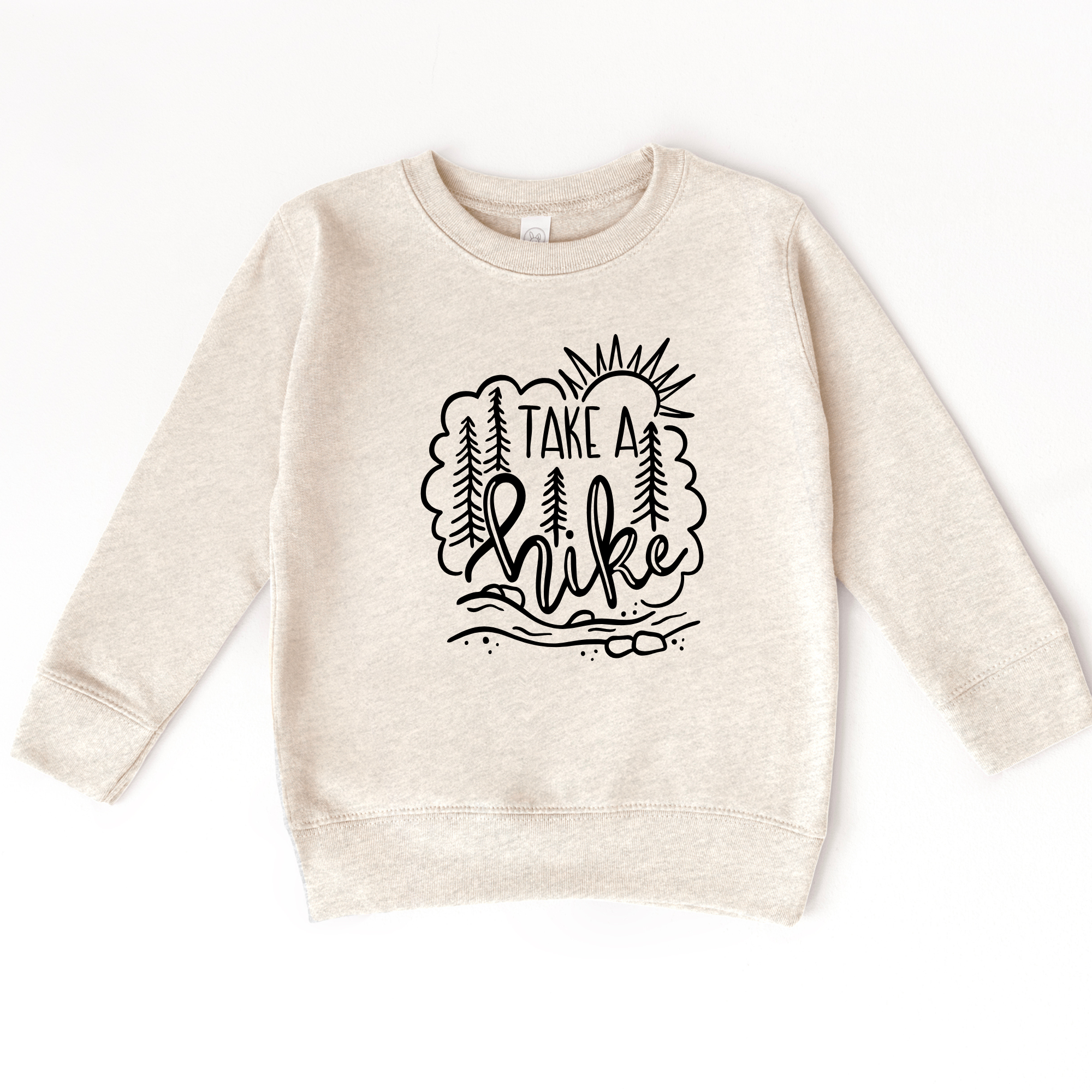 Take a hike kids hiking sweatshirt.