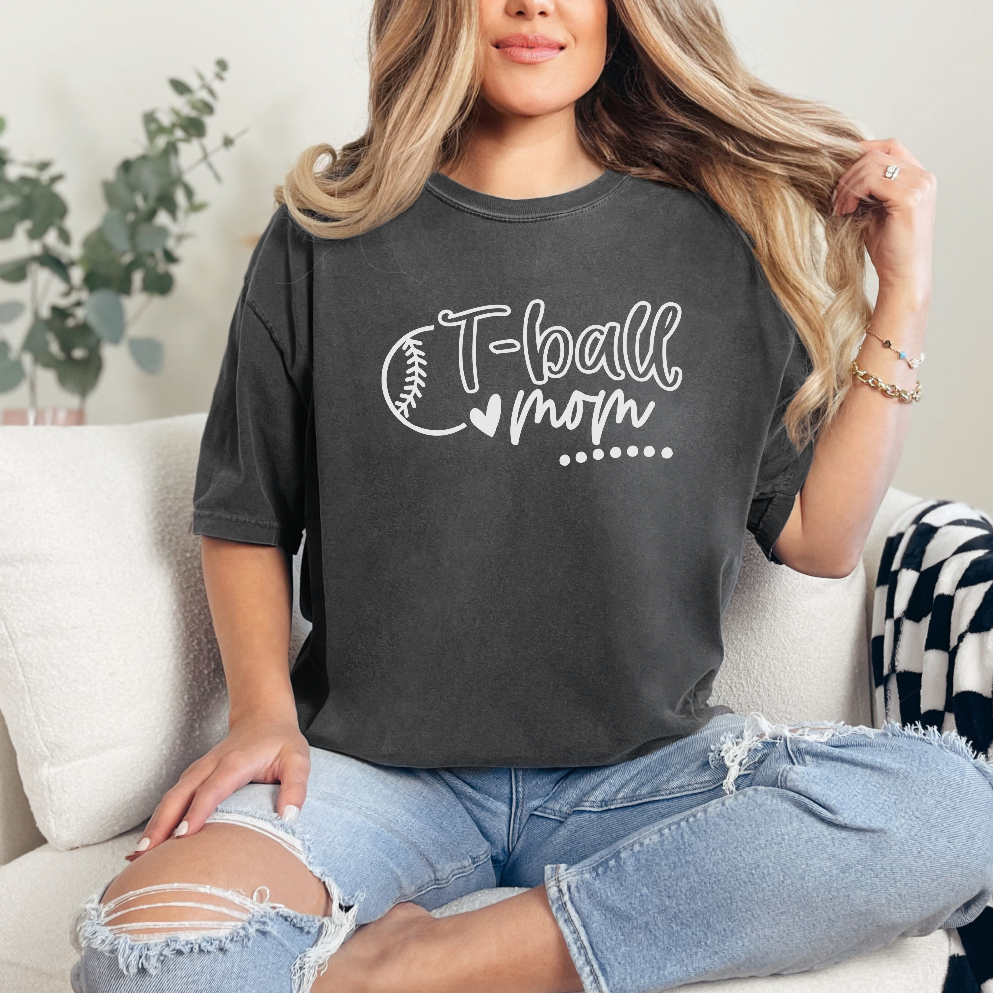 T-ball mom --Comfort Colors tee