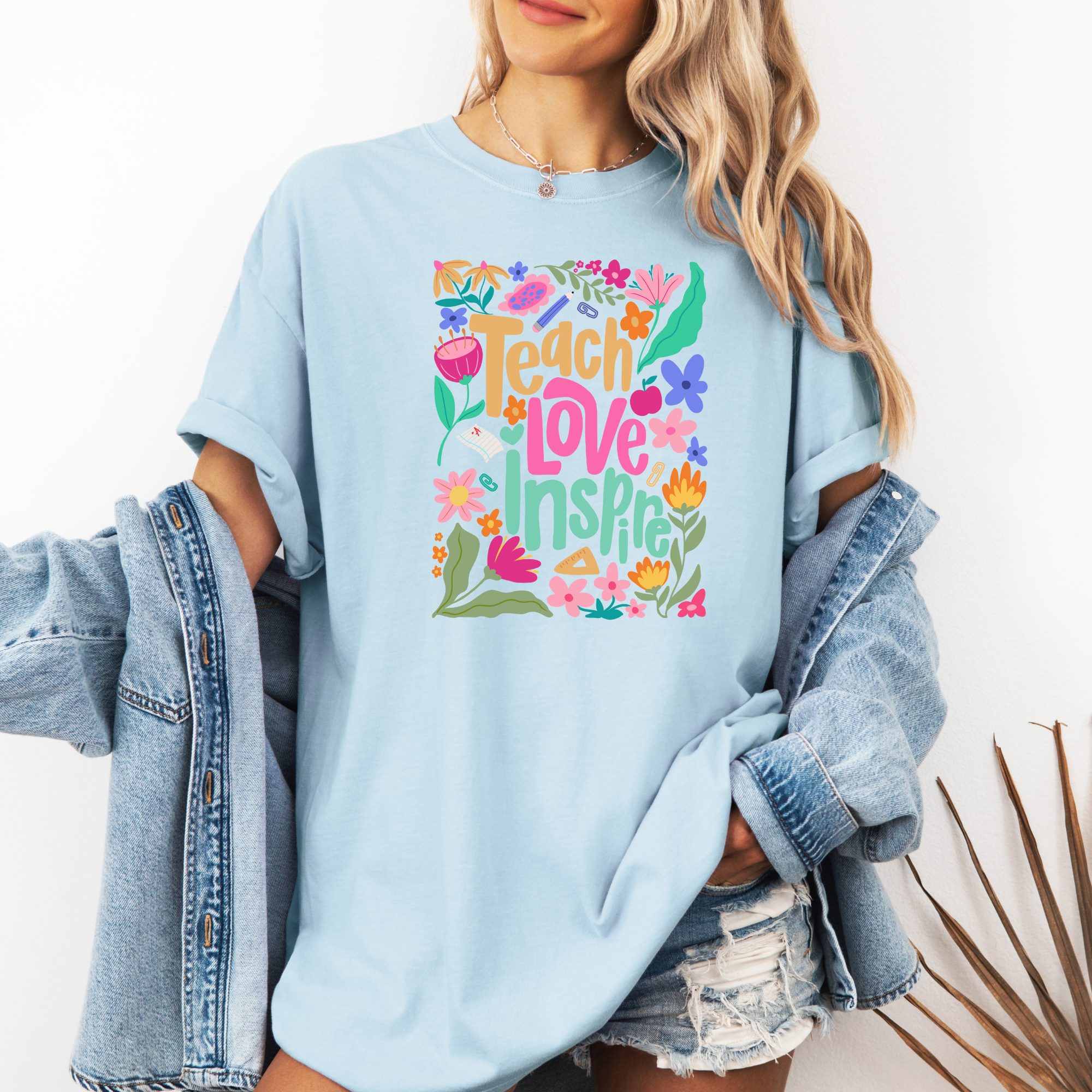 Teach Love Inspire T-Shirt | Retro Inspired Teacher T-Shirt