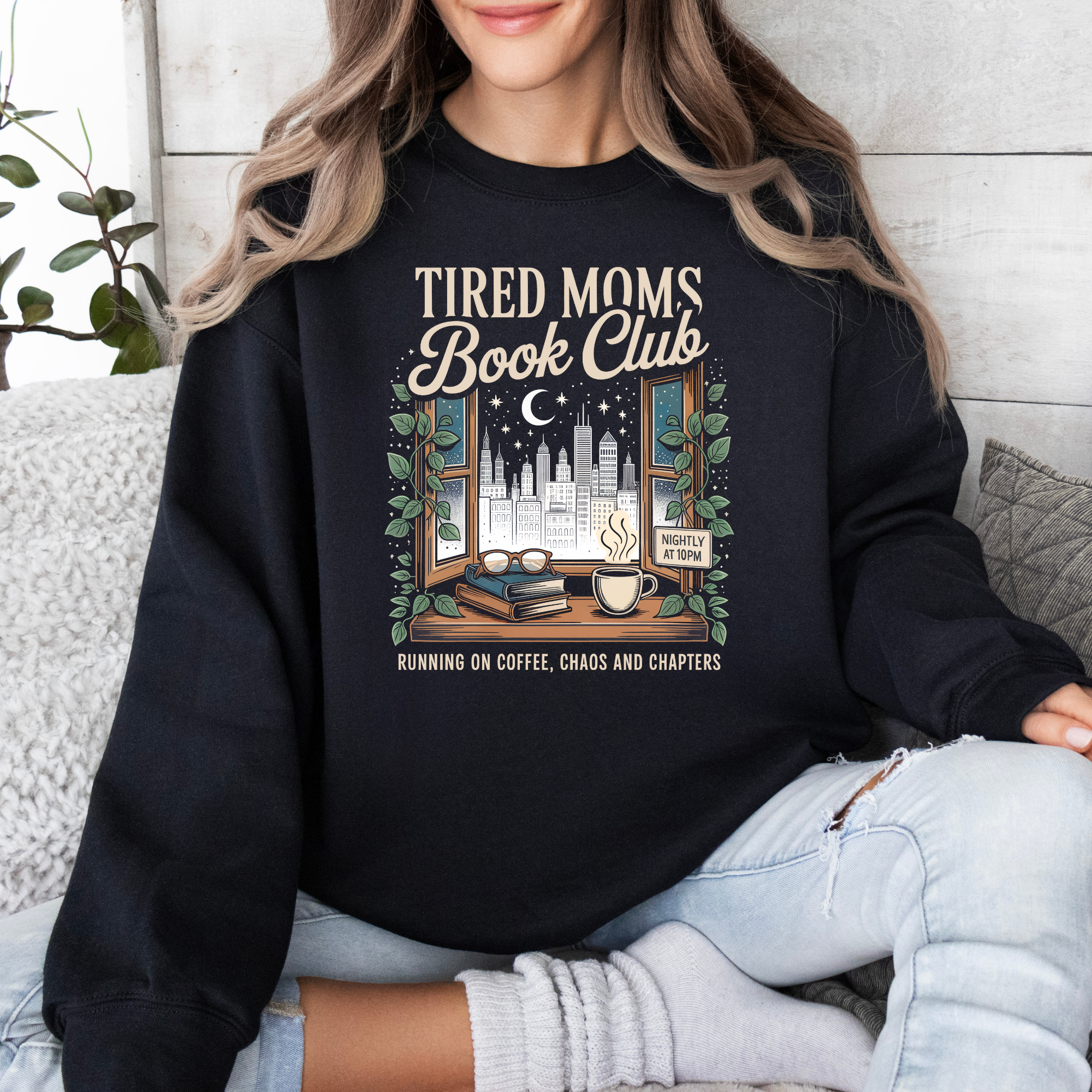 Tired Moms Book Club Sweatshirt | Funny Book Sweatshirt