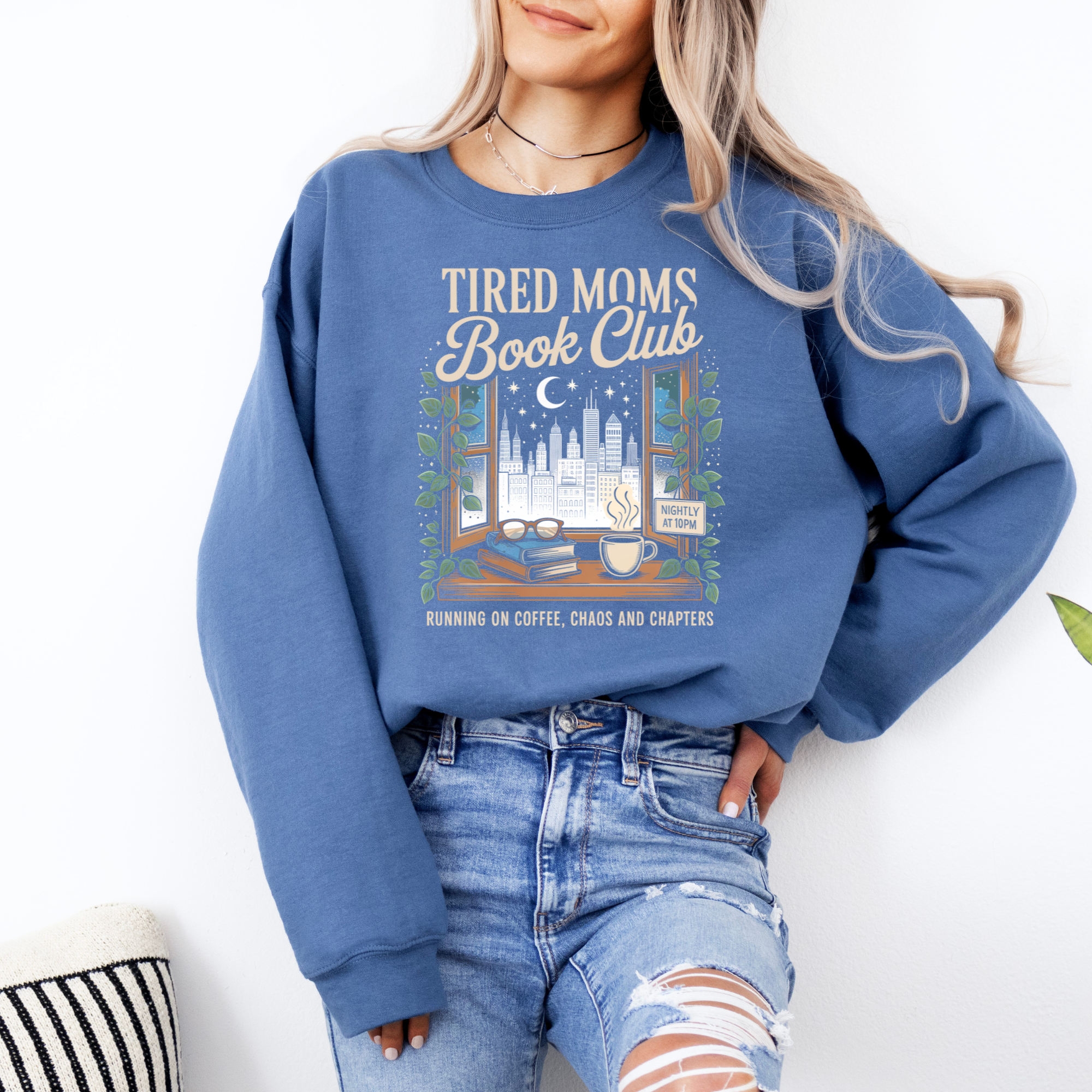 Tired Moms Book Club Sweatshirt | Funny Book Sweatshirt