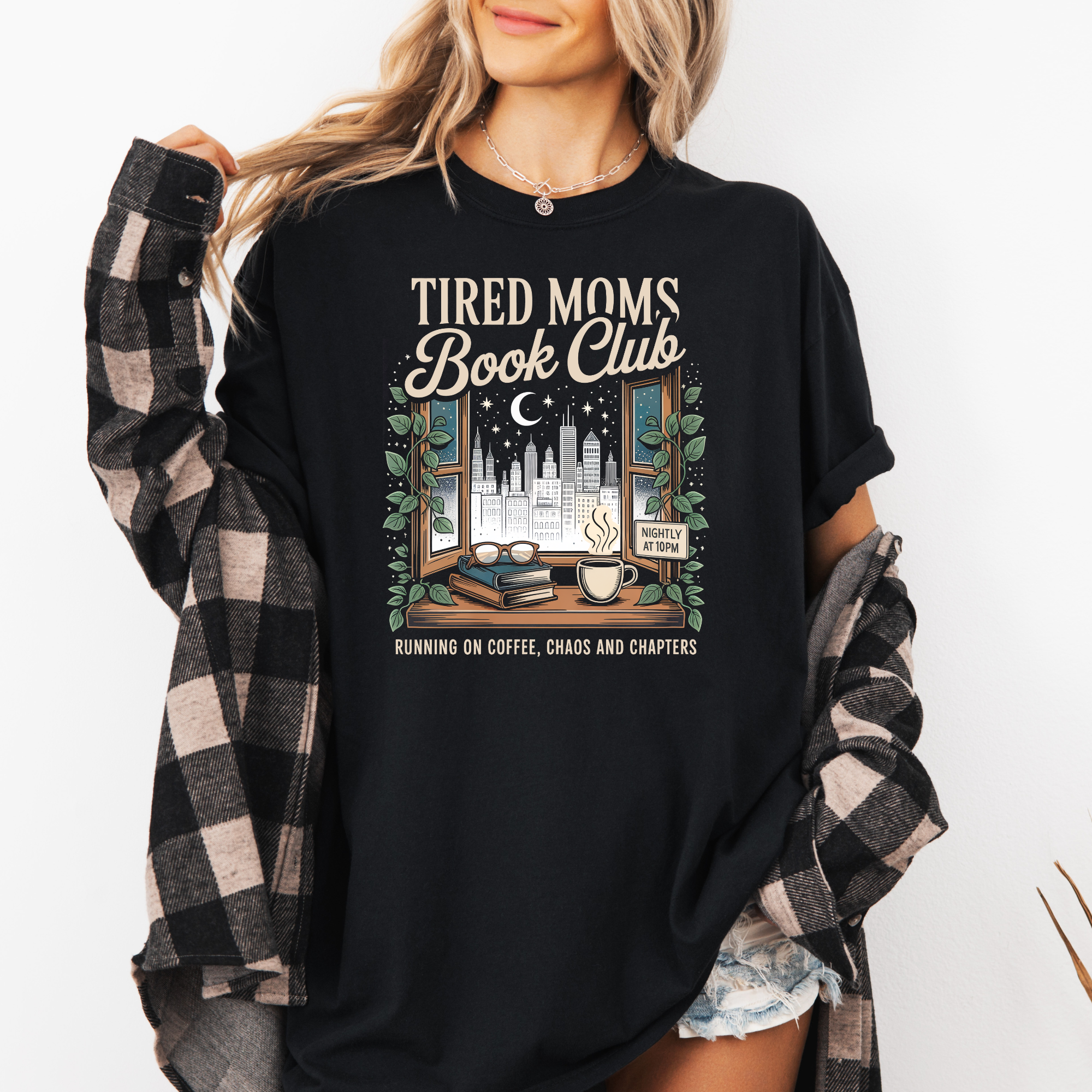 Tired Moms Book Club T-Shirt | Funny Book Shirt