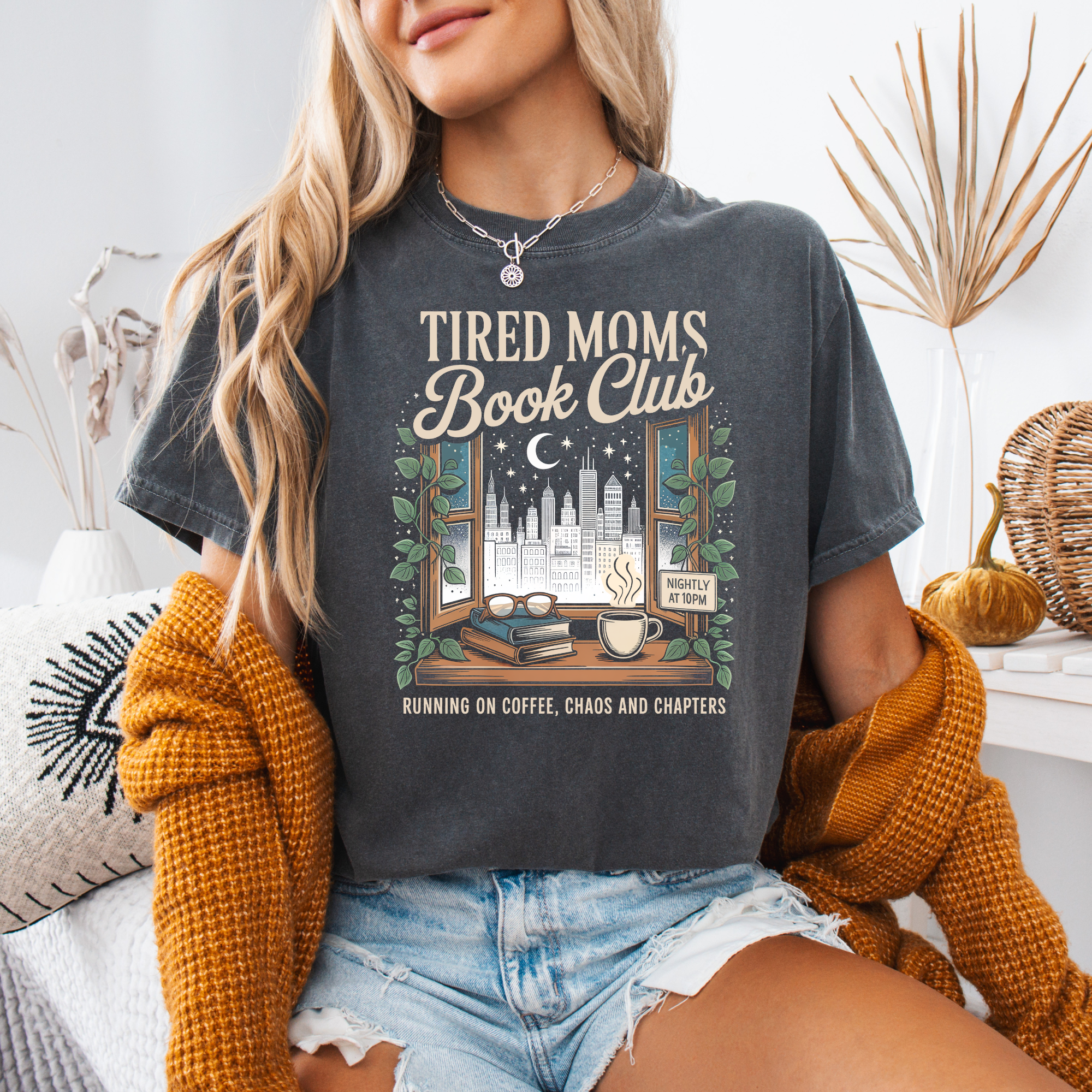 Tired Moms Book Club T-Shirt | Funny Book Shirt