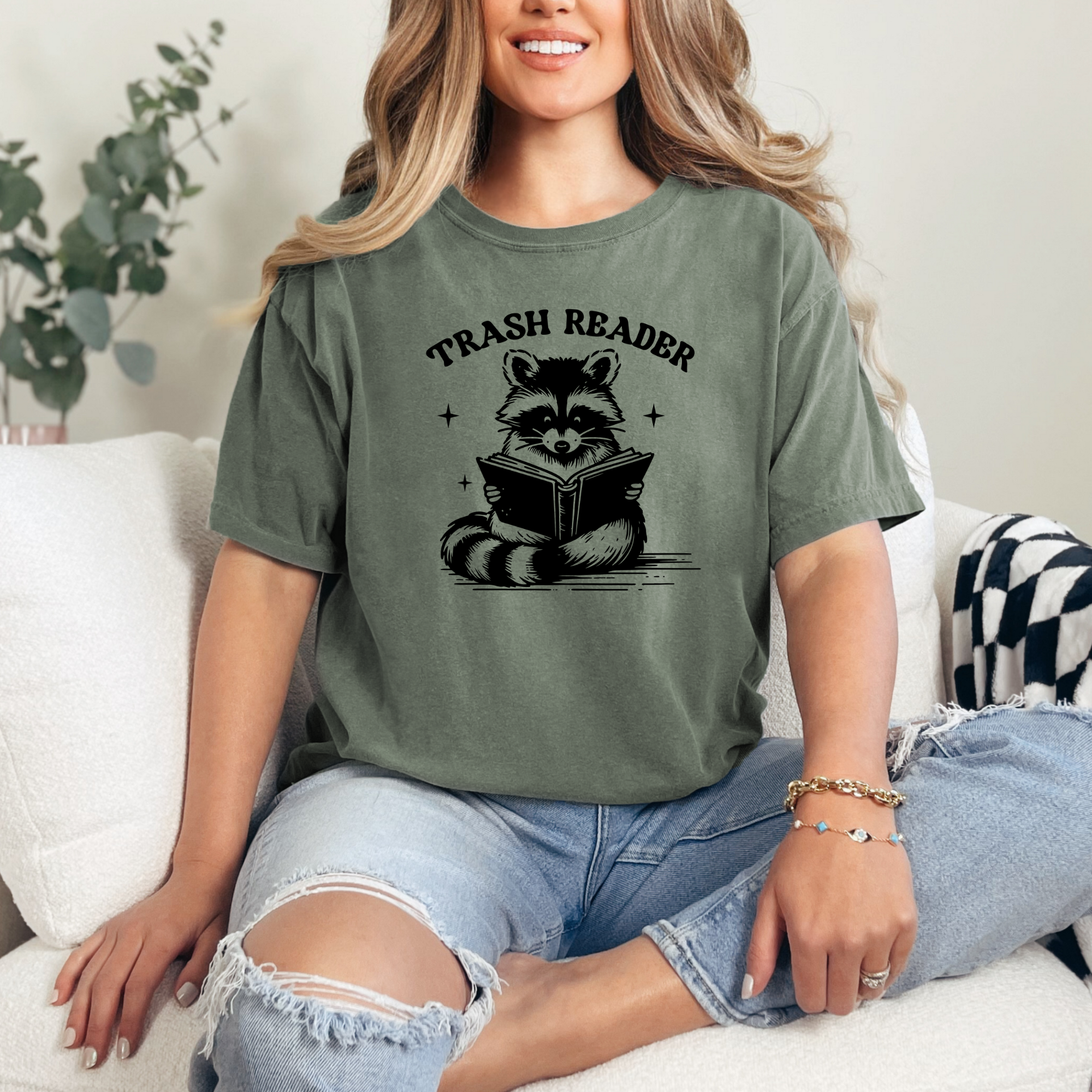Trash reader raccoon tshirt | Bookish Shirt